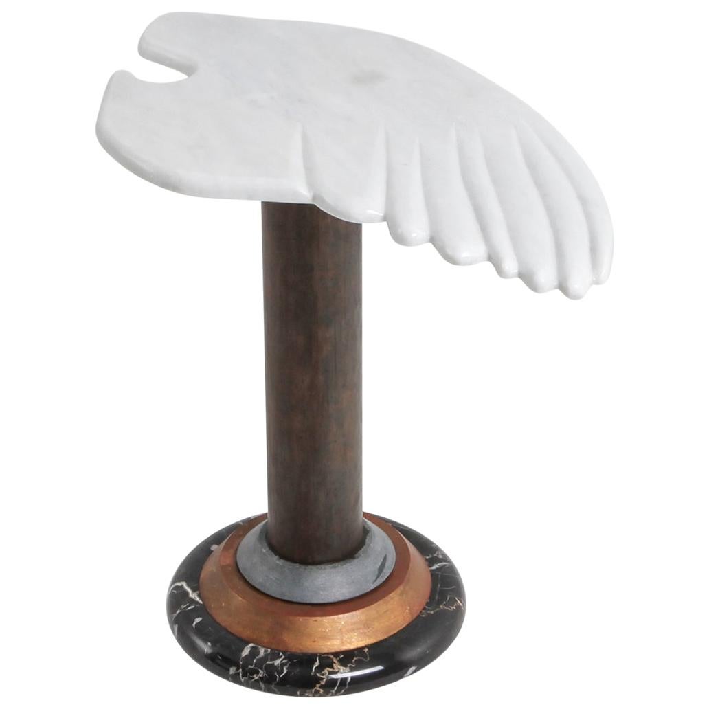 Marble Angel Wing Side Table