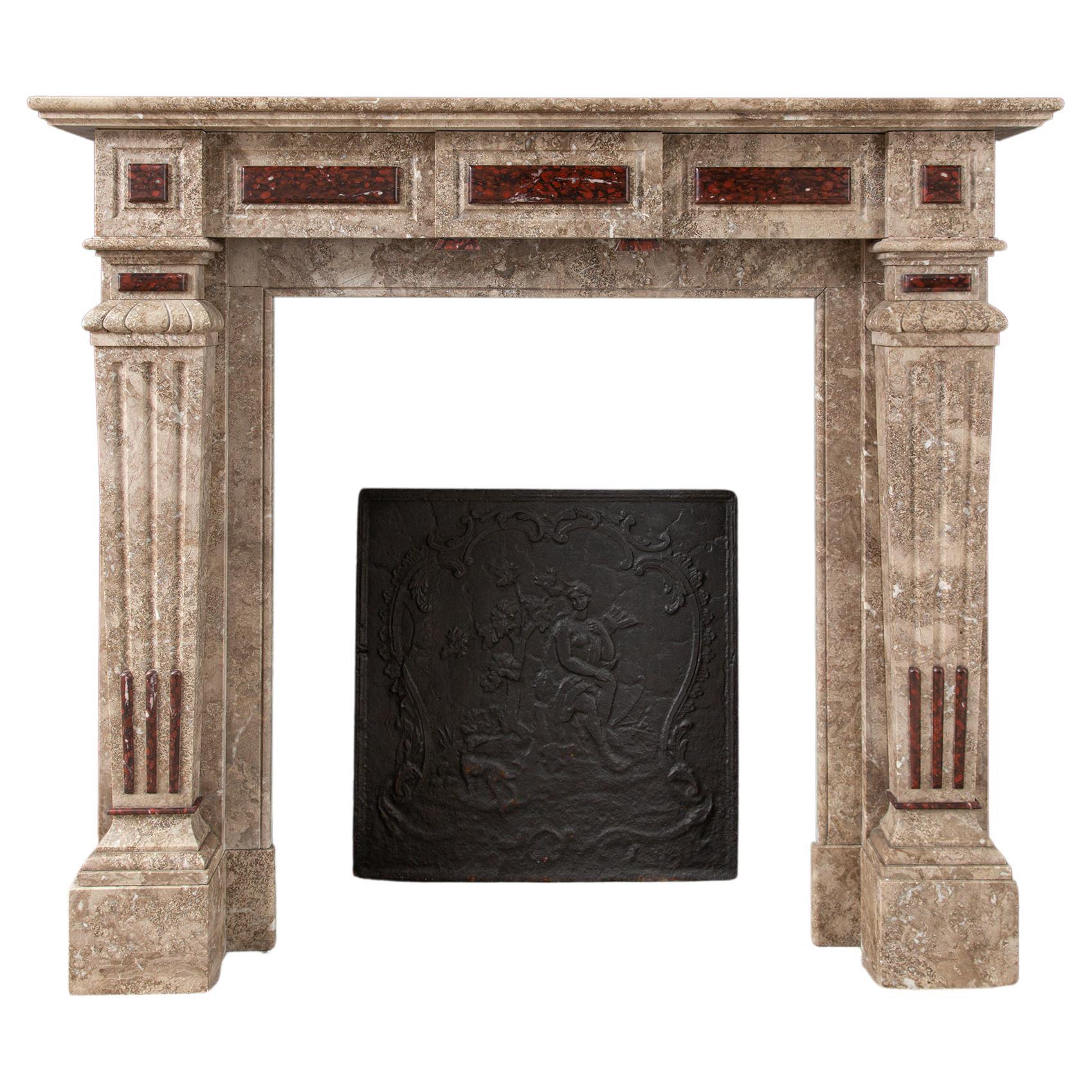 French Brass Fireplace Surround with Vinyl Seats at 1stDibs