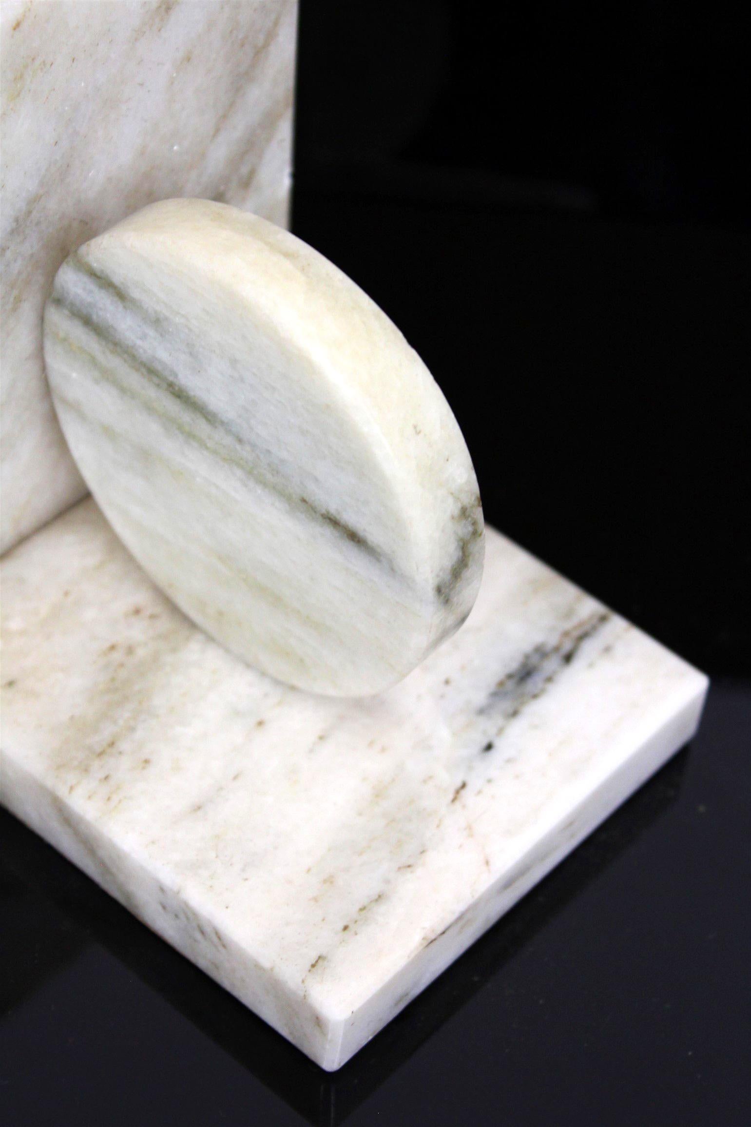 Marble Art Deco Bookends from Semerak, Set of 2 8