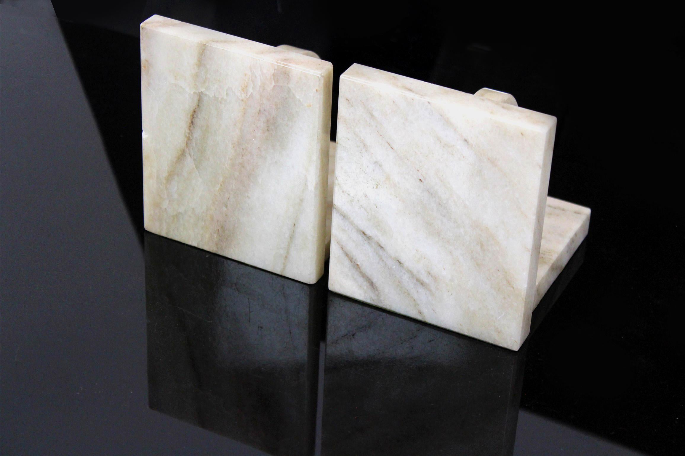 Marble Art Deco Bookends from Semerak, Set of 2 13