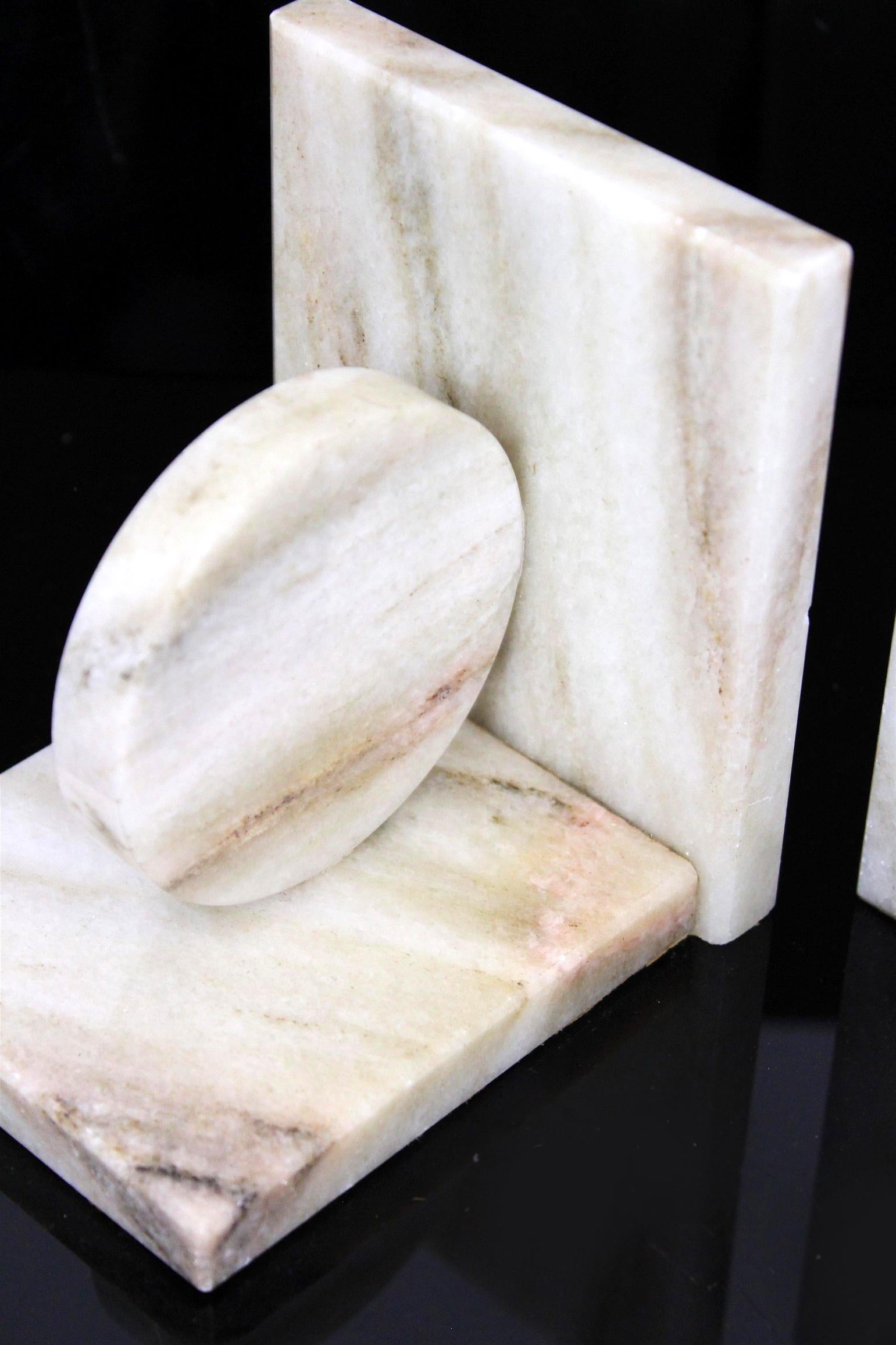 Marble Art Deco Bookends from Semerak, Set of 2 4