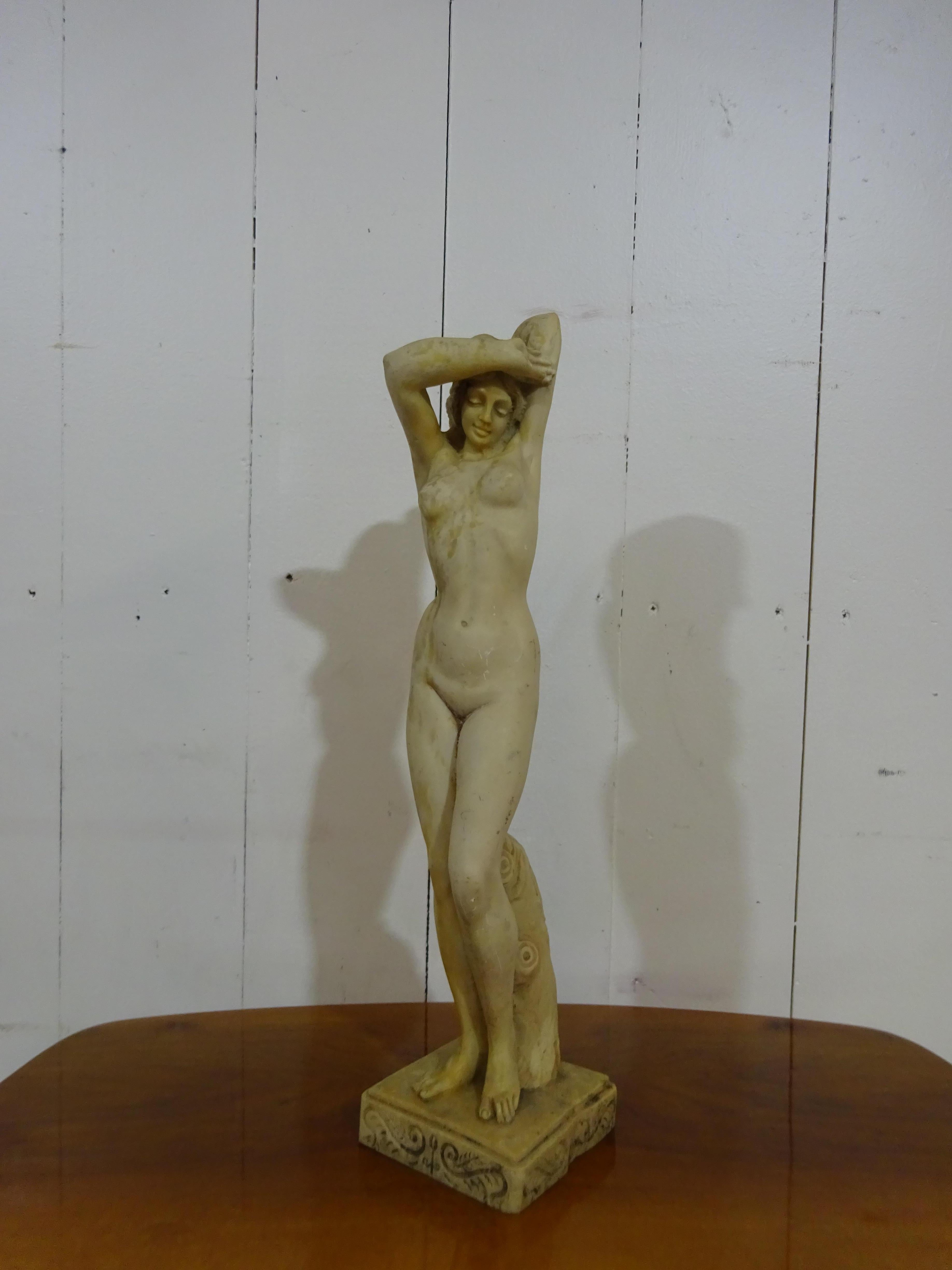 Early 20th Century Marble Art Deco Statue