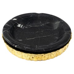 Marble Ashtray with solid cast brass holder vienna around 1920s