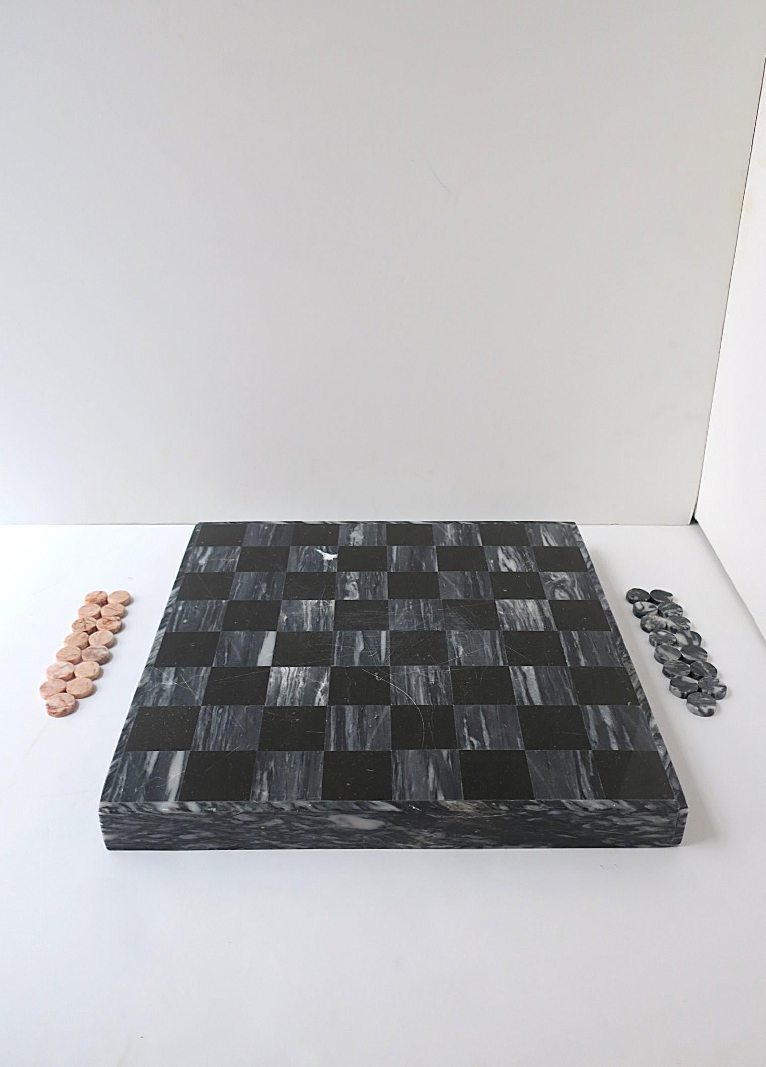 Marbre Backgammon Dames Jeu d'échecs Jeu de société en vente 7