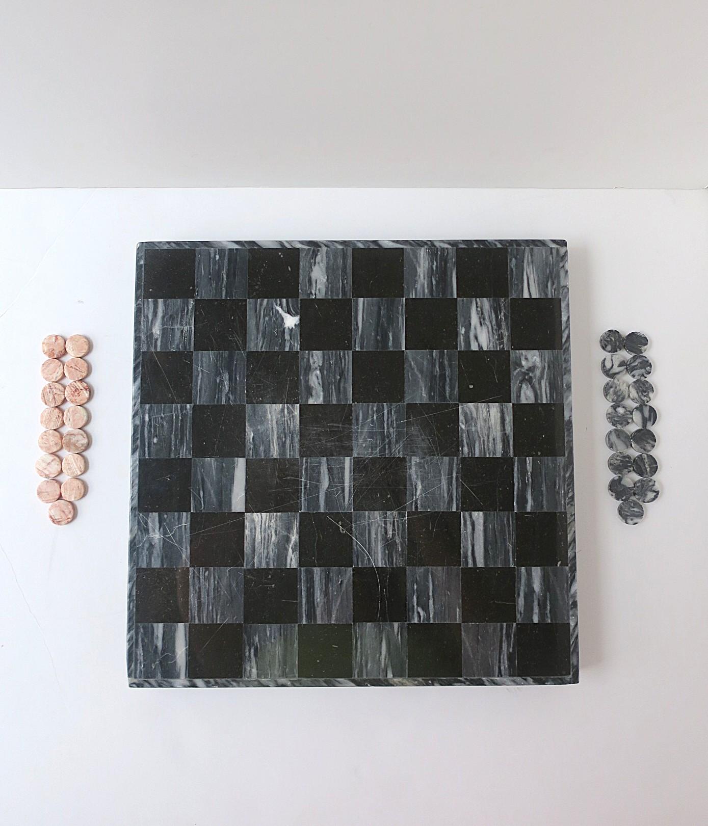 Marbre Backgammon Dames Jeu d'échecs Jeu de société en vente 8