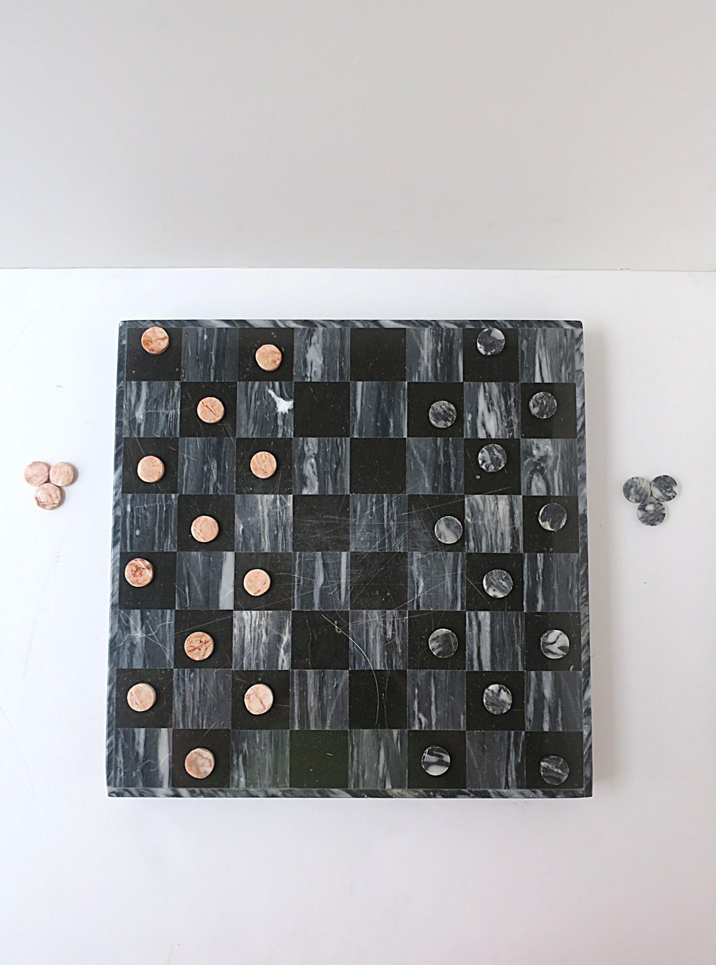 Marbre Backgammon Dames Jeu d'échecs Jeu de société en vente 4