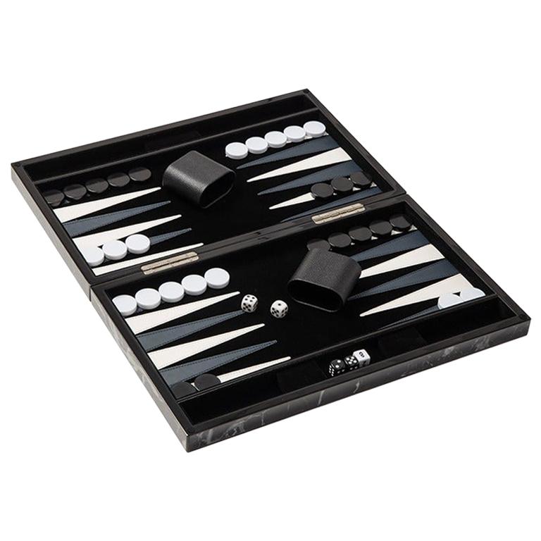 Marble Backgammon Game Set