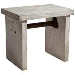 Antique Marble Bakers Table