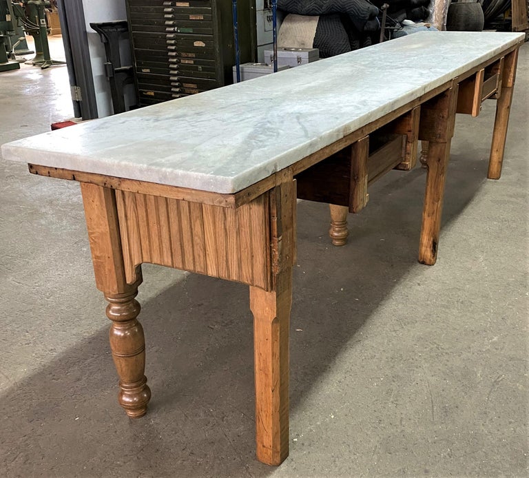 Marble Bakery Store Table For Sale at 1stDibs