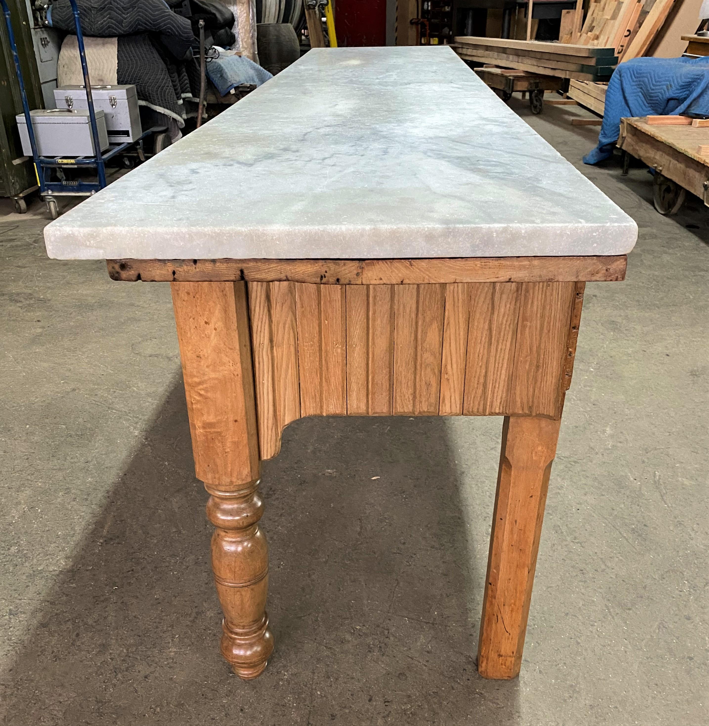 American Marble Bakery Store Table For Sale