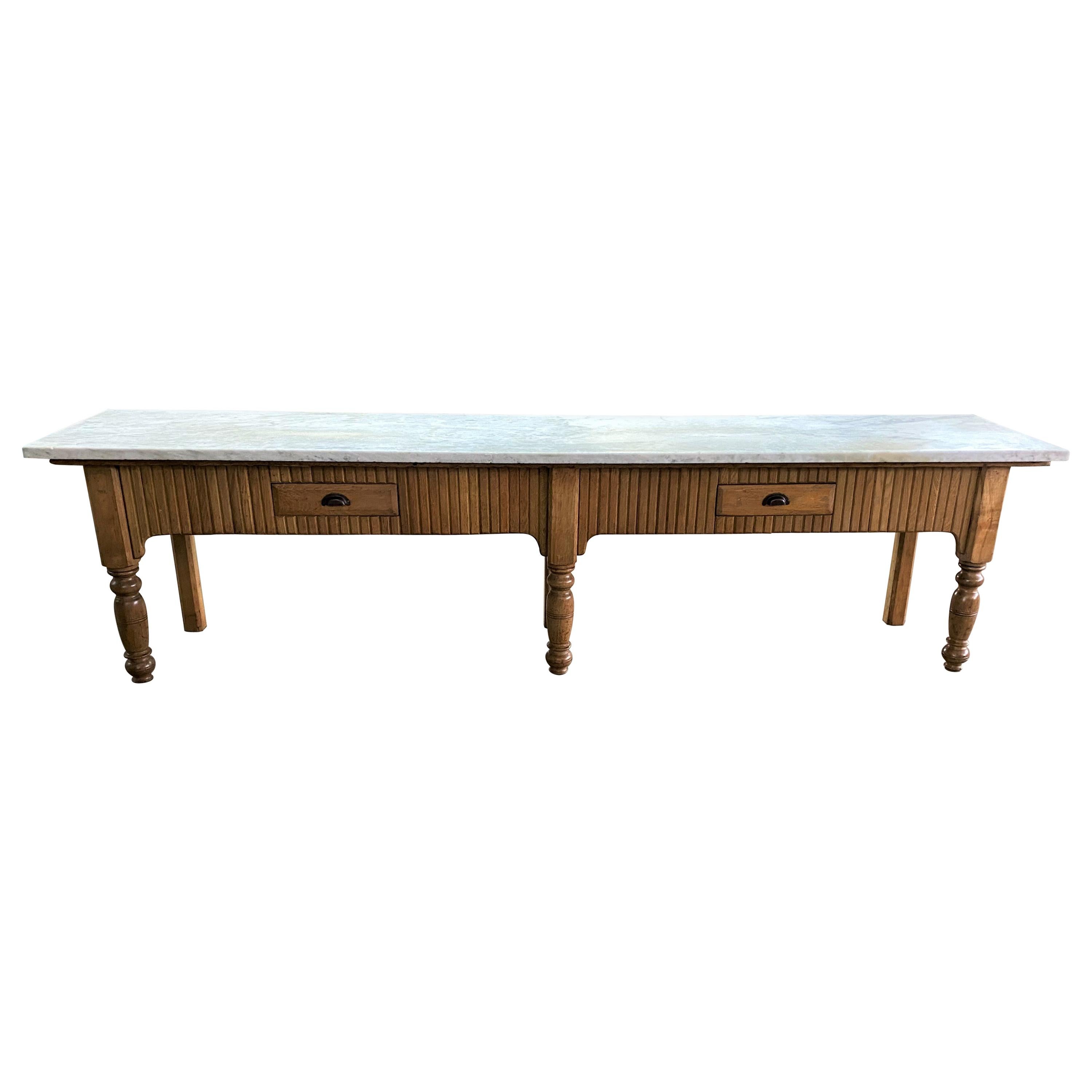Marble Bakery Store Table For Sale
