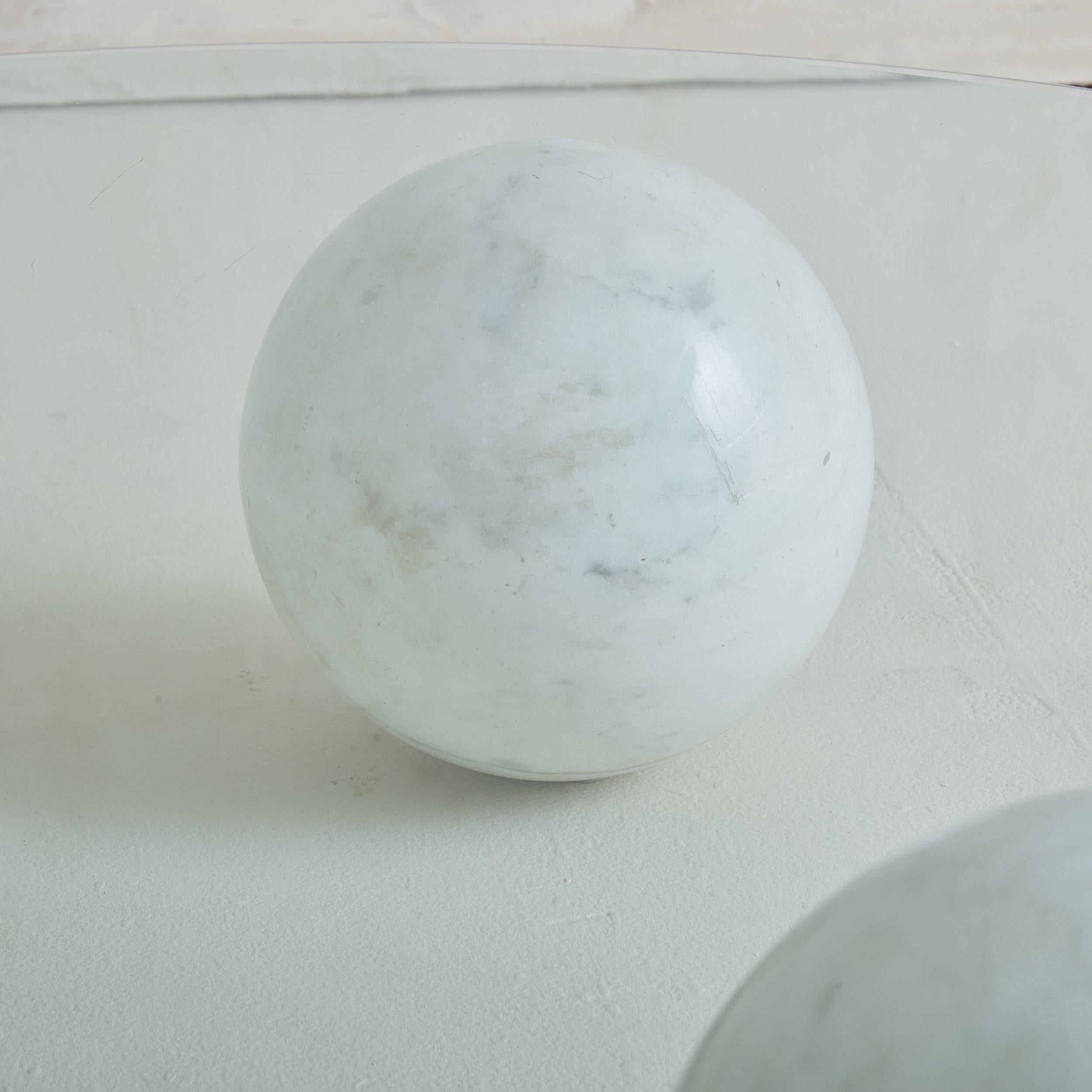 Marble Ball Sculpture Coffee Table, Italy 1970s 1