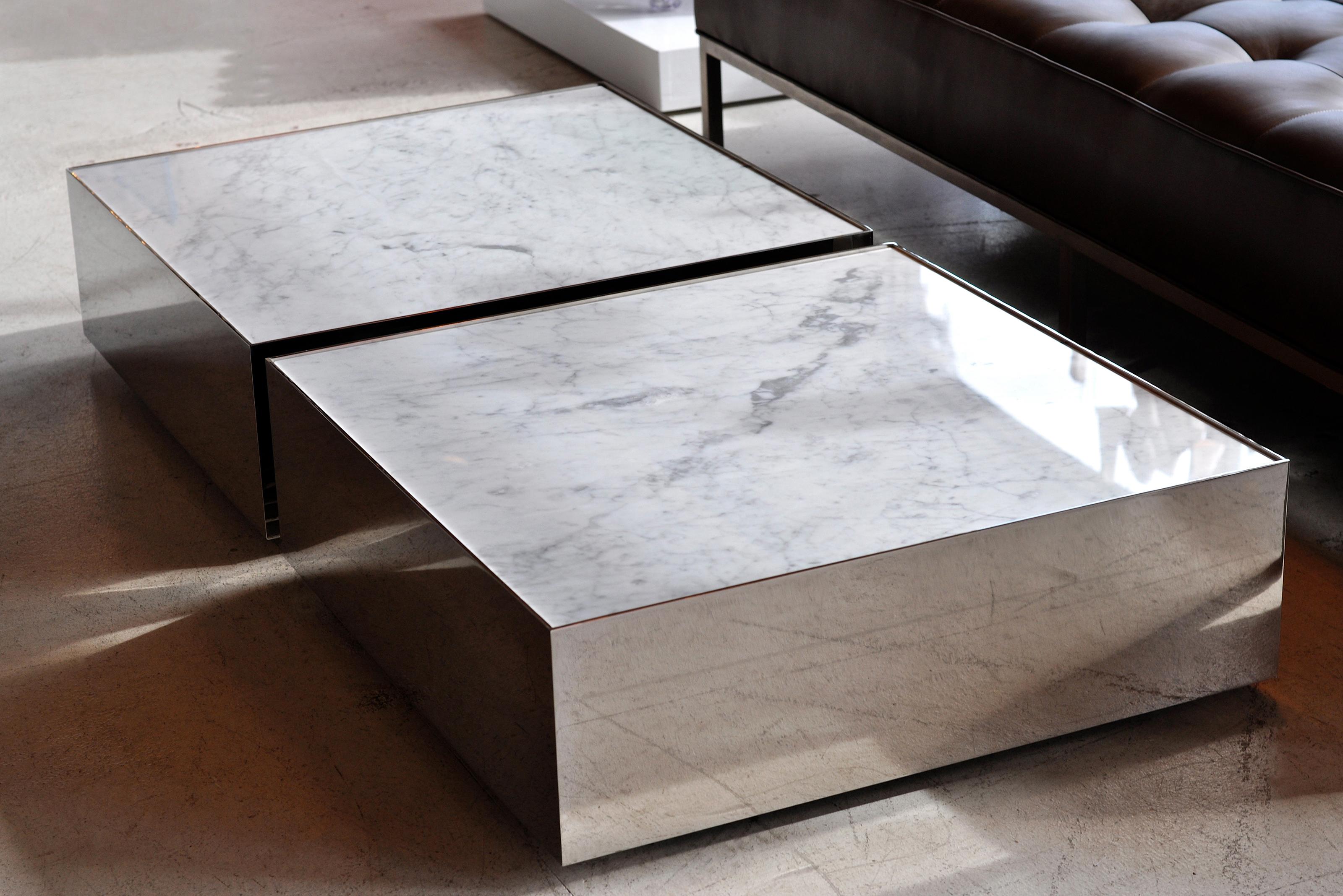 Contemporary Marble Ballot Coffee Table by Phase Design For Sale