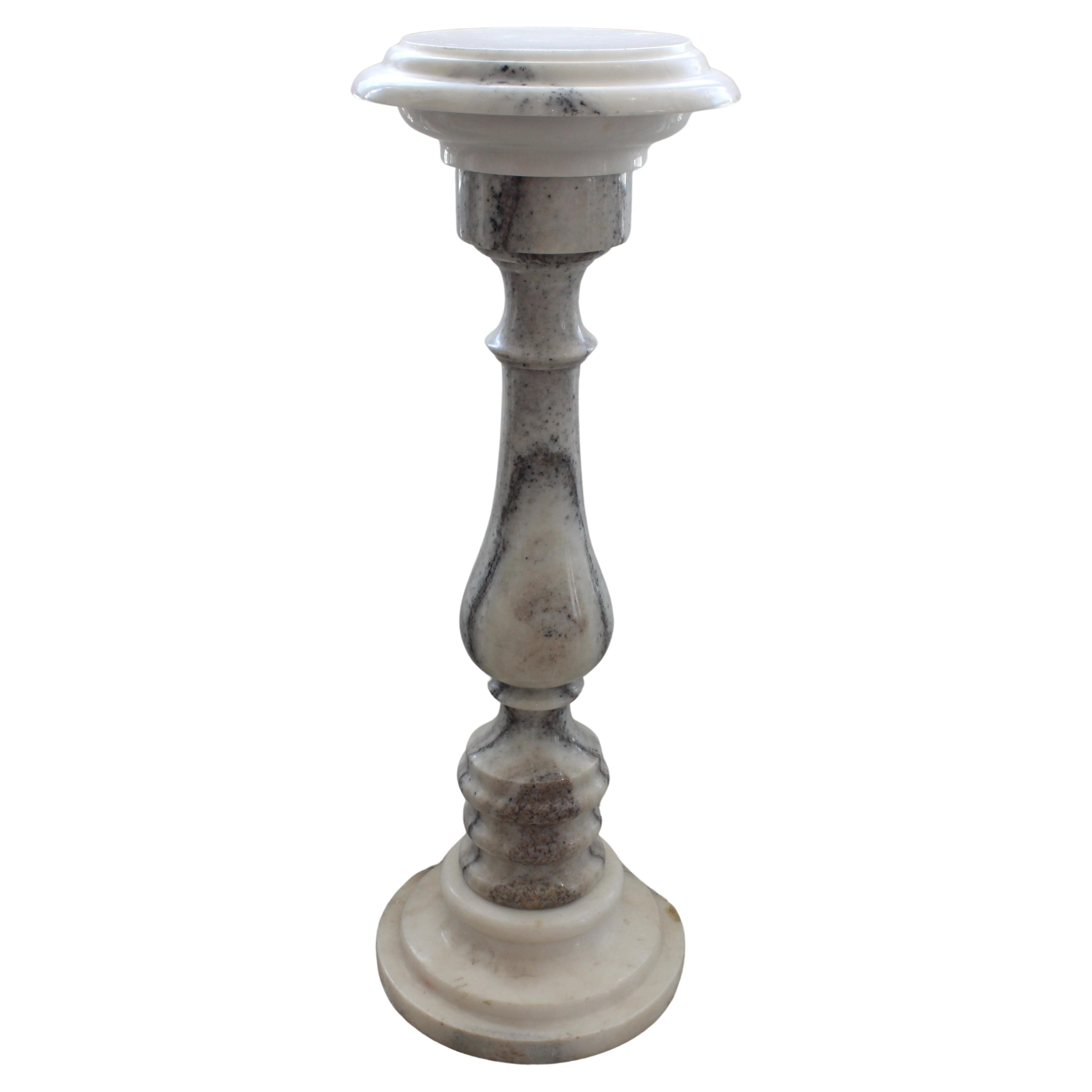 Marble Balustrade Form Pedestal For Sale