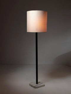 Marble Base and Metal Body Floor Lamp attributed to Azucena, italy, 1950s