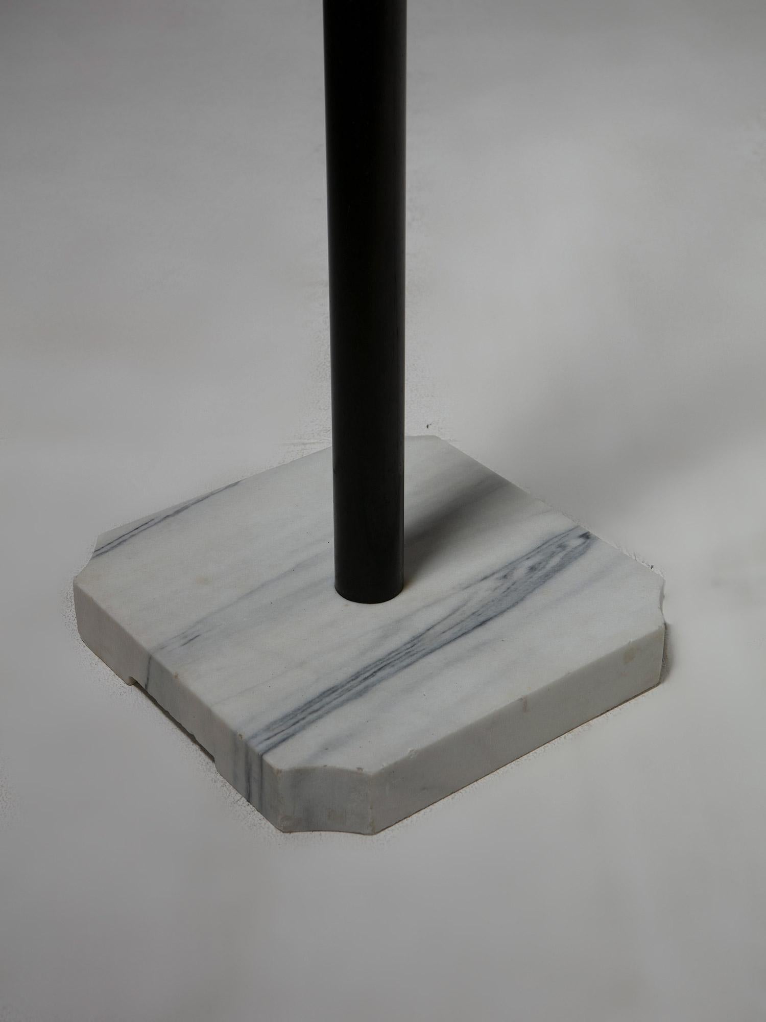 Marble Base and Metal Body Floor Lamp attributed to Azucena, italy, 1950s For Sale 2