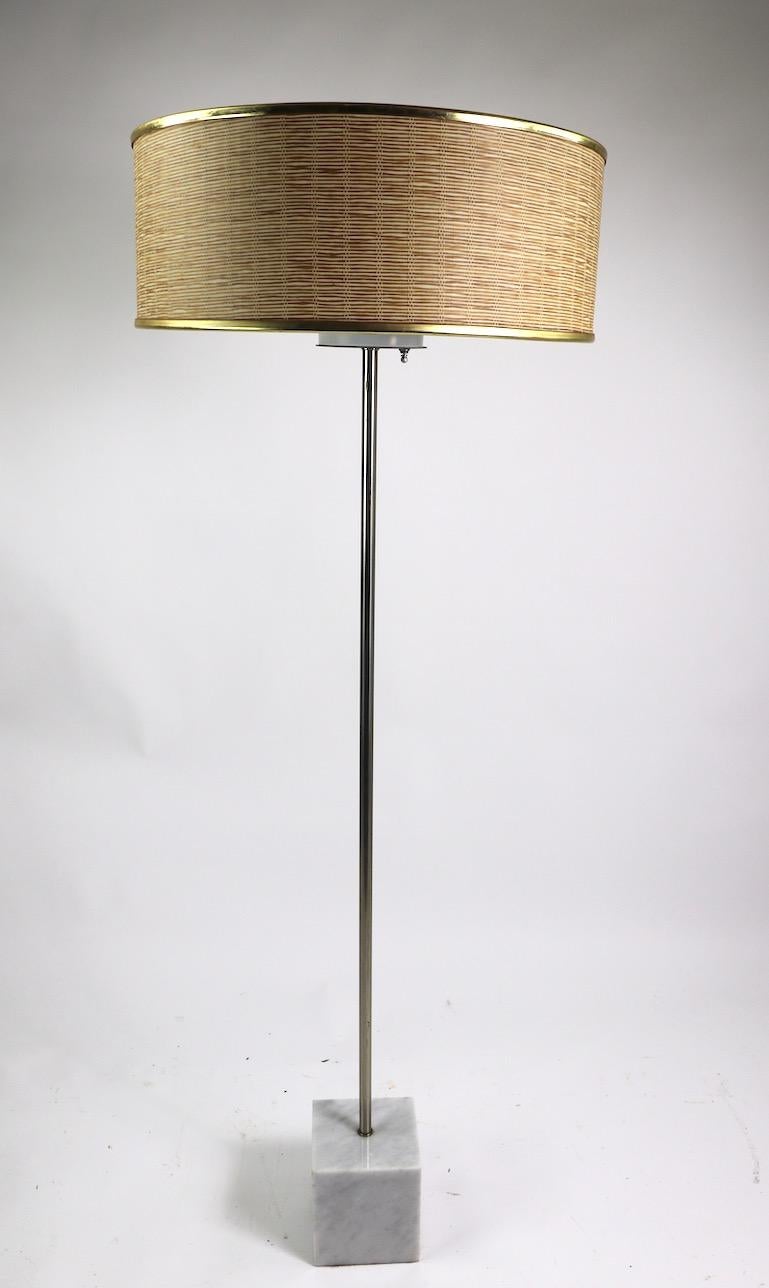 Marble Base Floor Lamp by Laurel For Sale 4