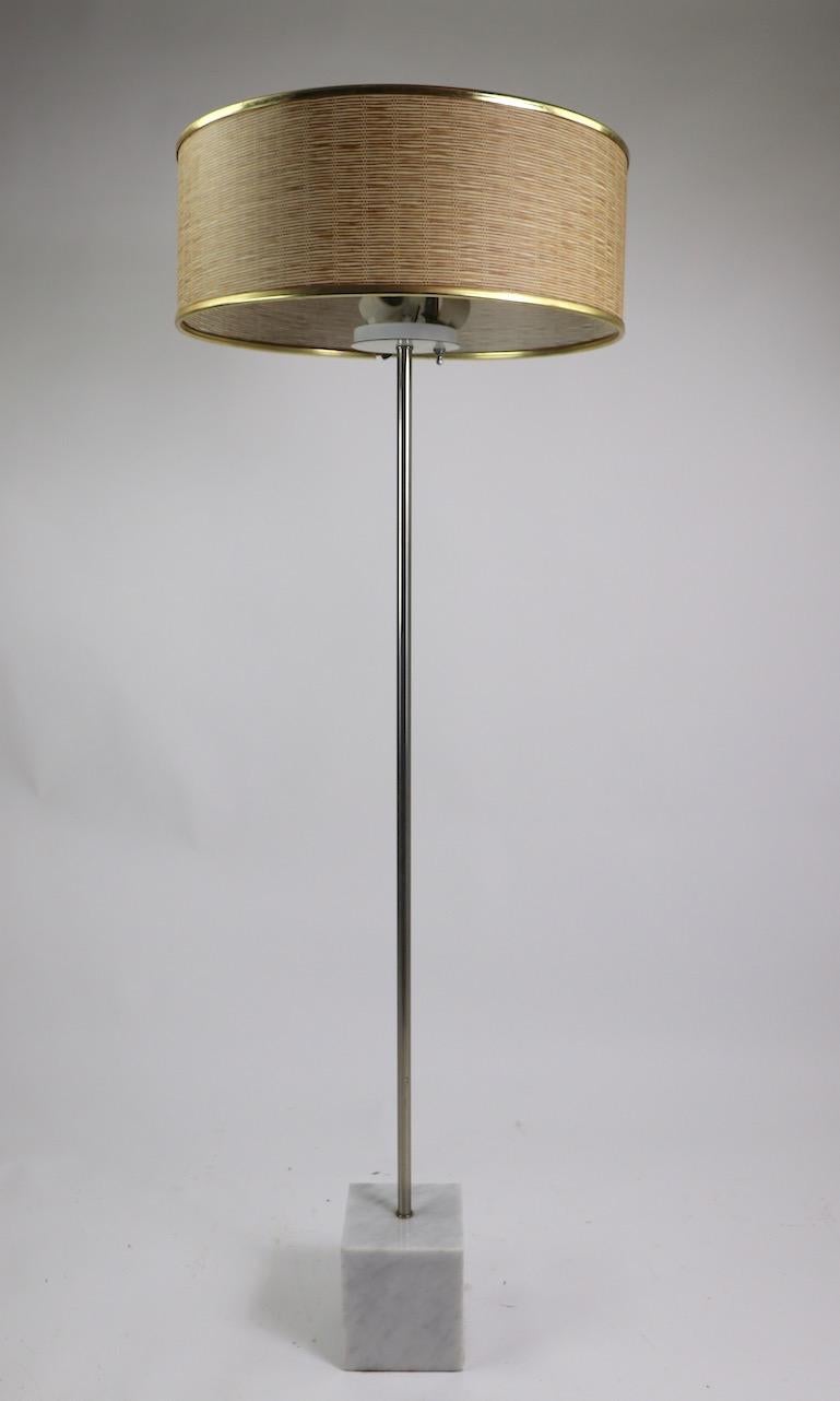 Marble Base Floor Lamp by Laurel For Sale 5