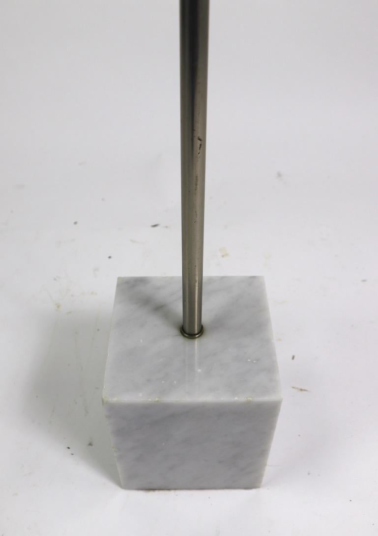 Steel Marble Base Floor Lamp by Laurel