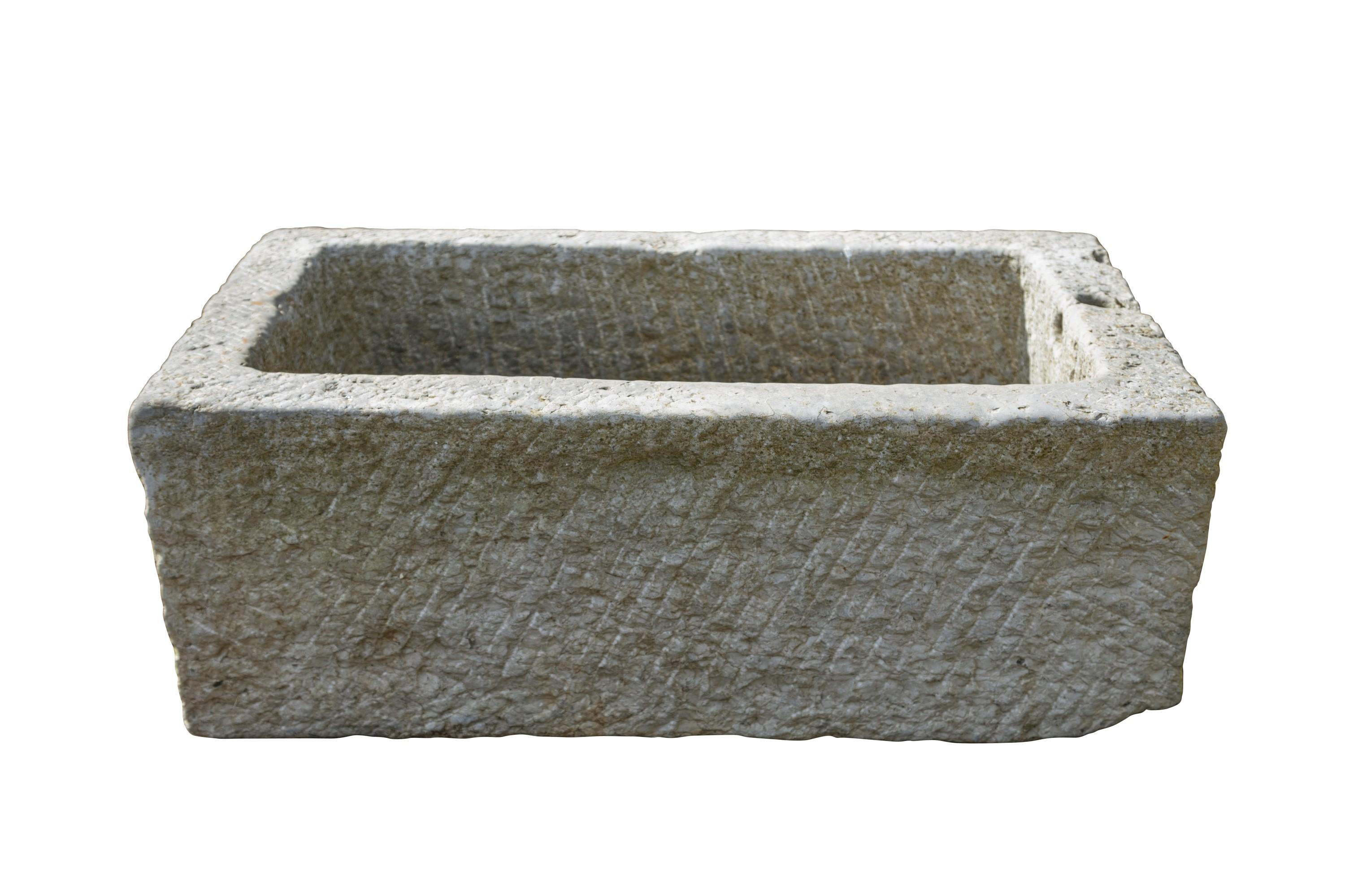 Mid-19th century solid marble bath. Used for washing horse’s feet. To use as a planter, the bath would require drainage holes which can be carried out on site
Weight approximate 220kg. Dimensions: 34 inches long.