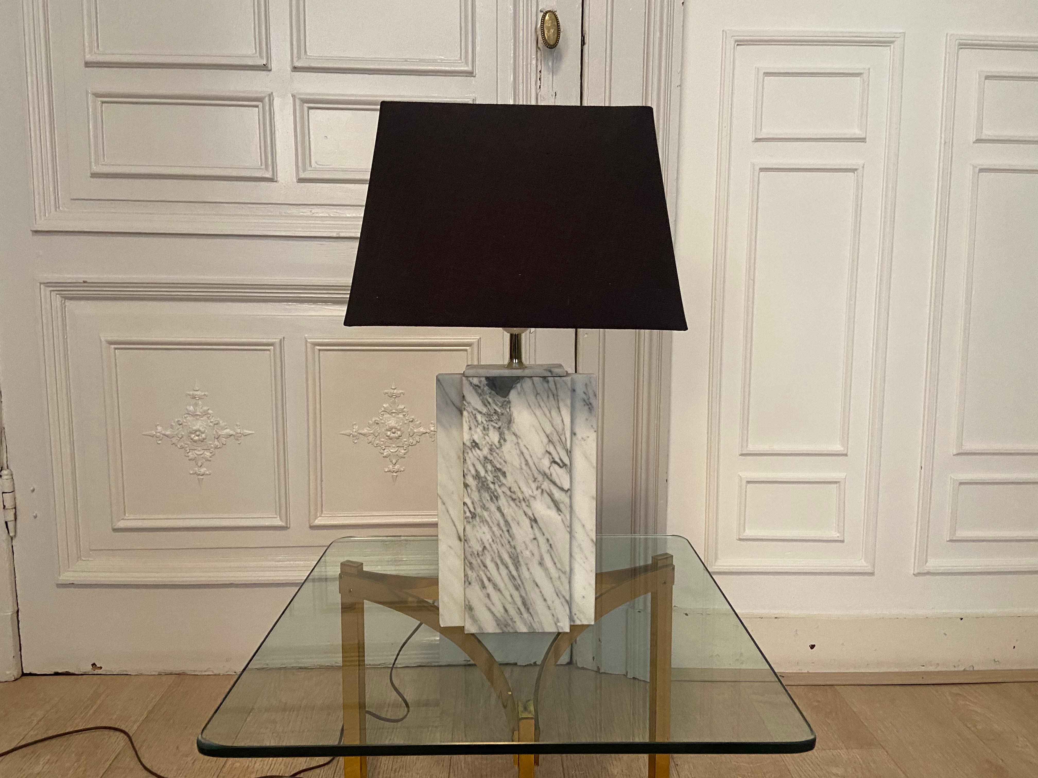 Mid-Century Modern Lampe de chevet en marbre, années 1980 en vente