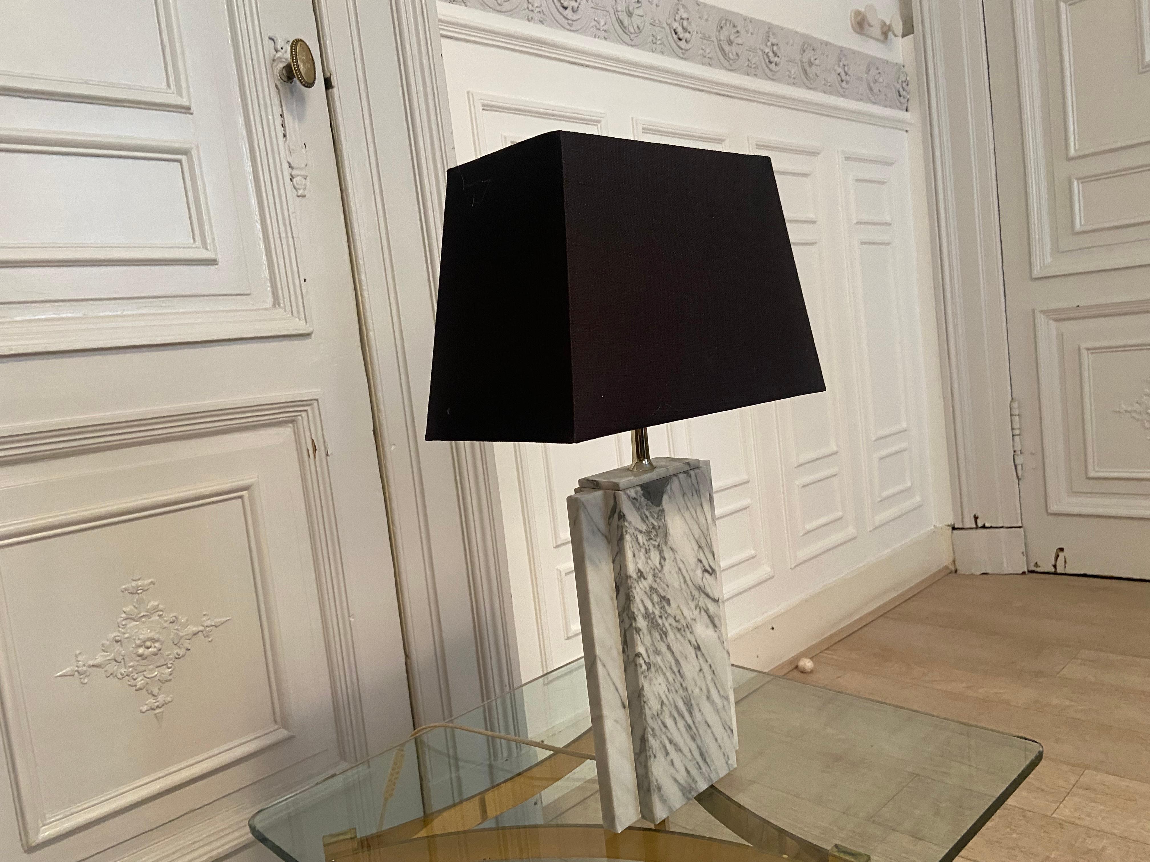 Marble Bedside Lamp, 1980s In Good Condition For Sale In Brussels , BE