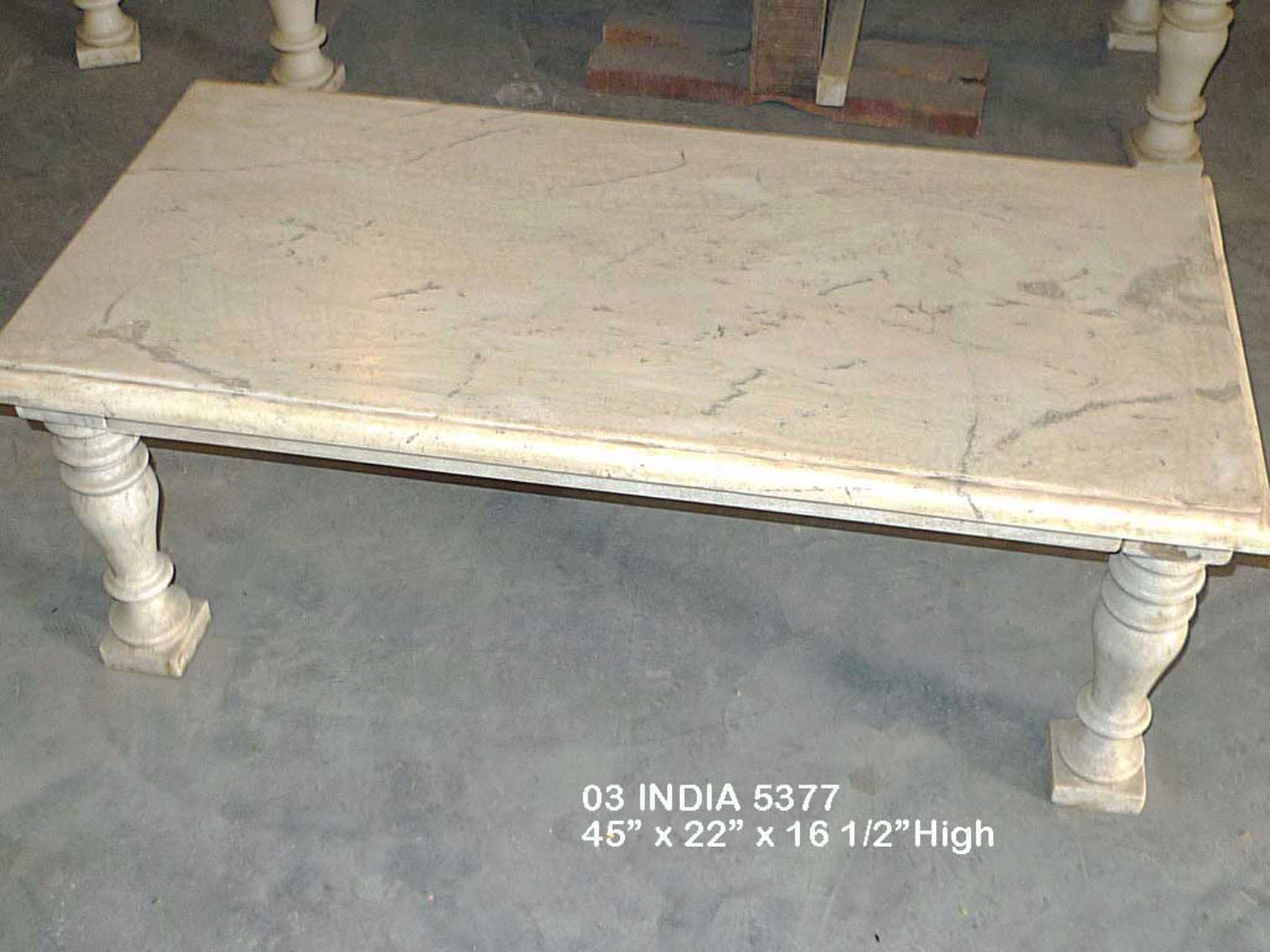Agra Marble Bench/Coffee Table from India