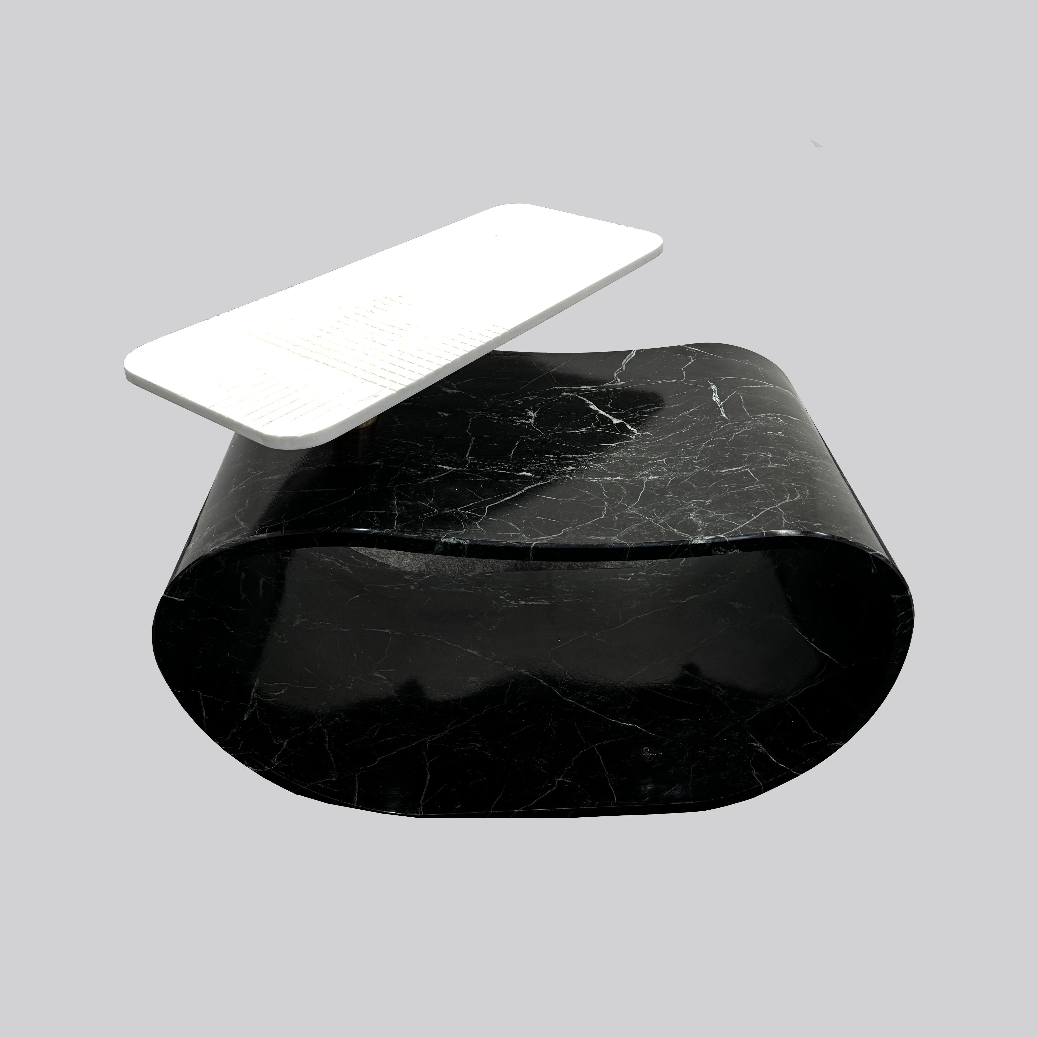 Post-Modern Marble Bench Turning Coffee Table by Euromarmi Store For Sale