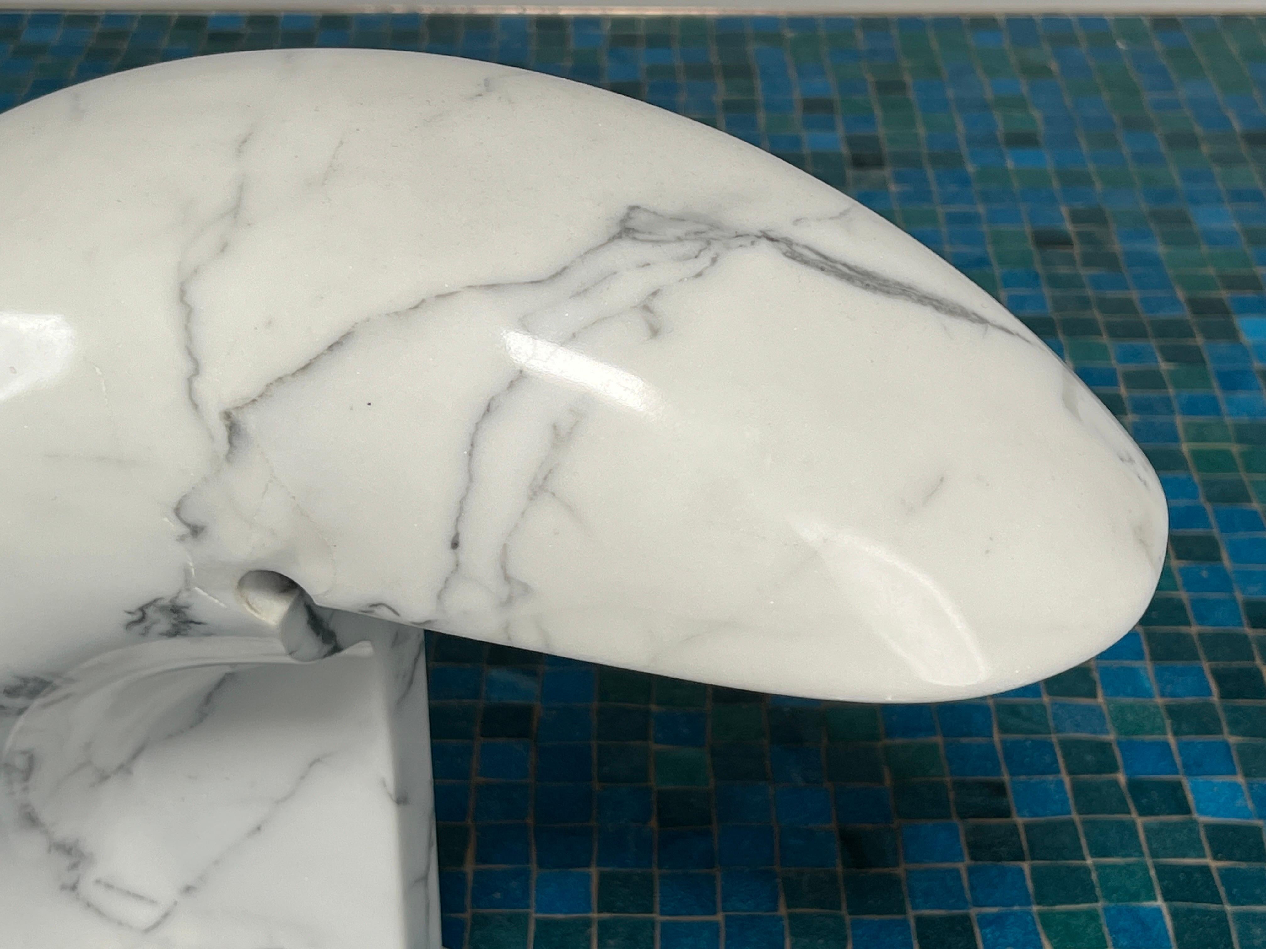 Marble Biagio Table Lamp by Tobia Scarpa In Good Condition In Dallas, TX