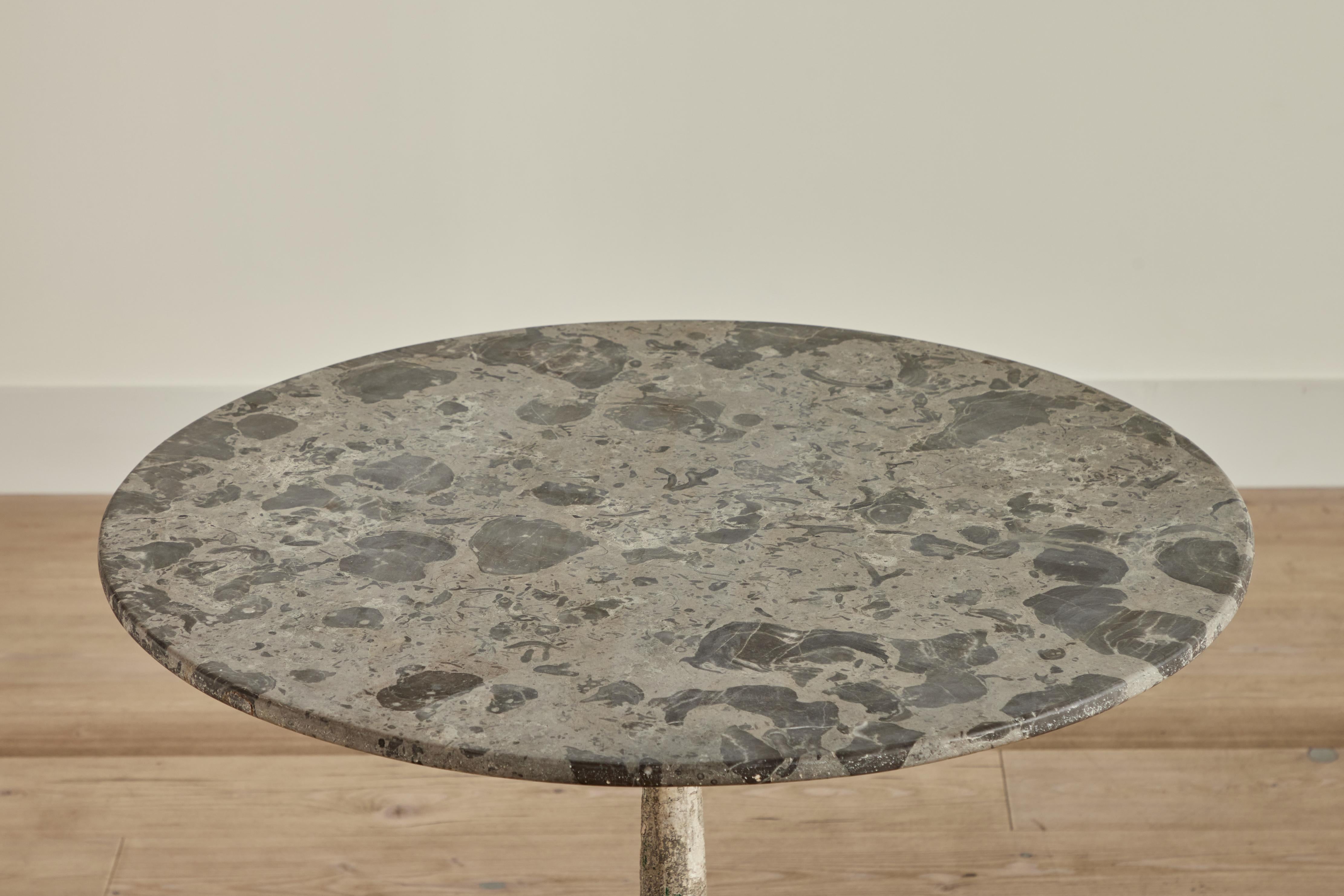 Marble Bistro Table In Good Condition In Los Angeles, CA