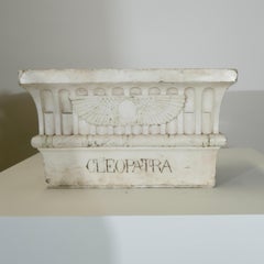Marble block with engraved text “Cleopatra”, Italy 19th c