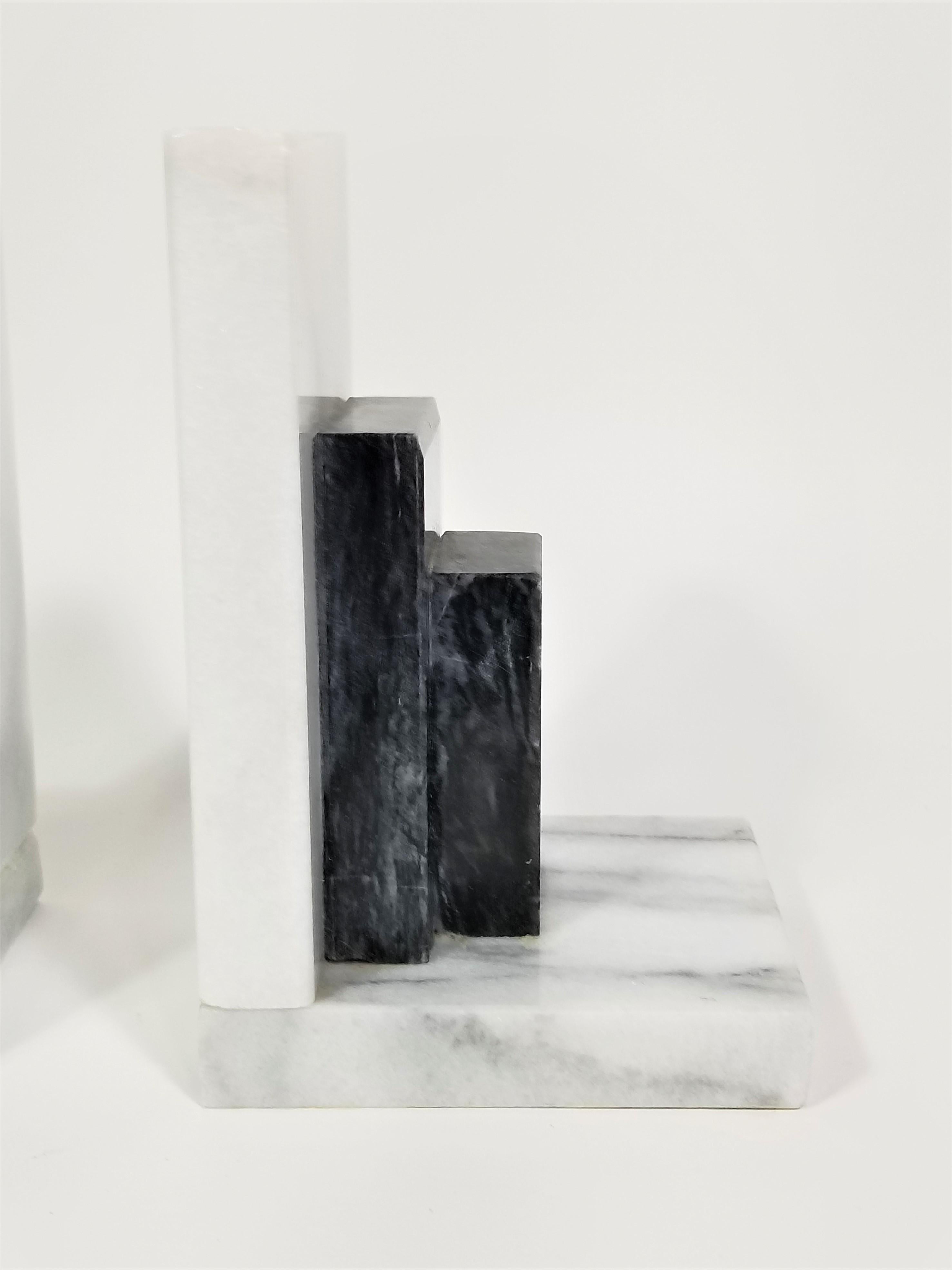 20th Century Marble Bookends 1980s