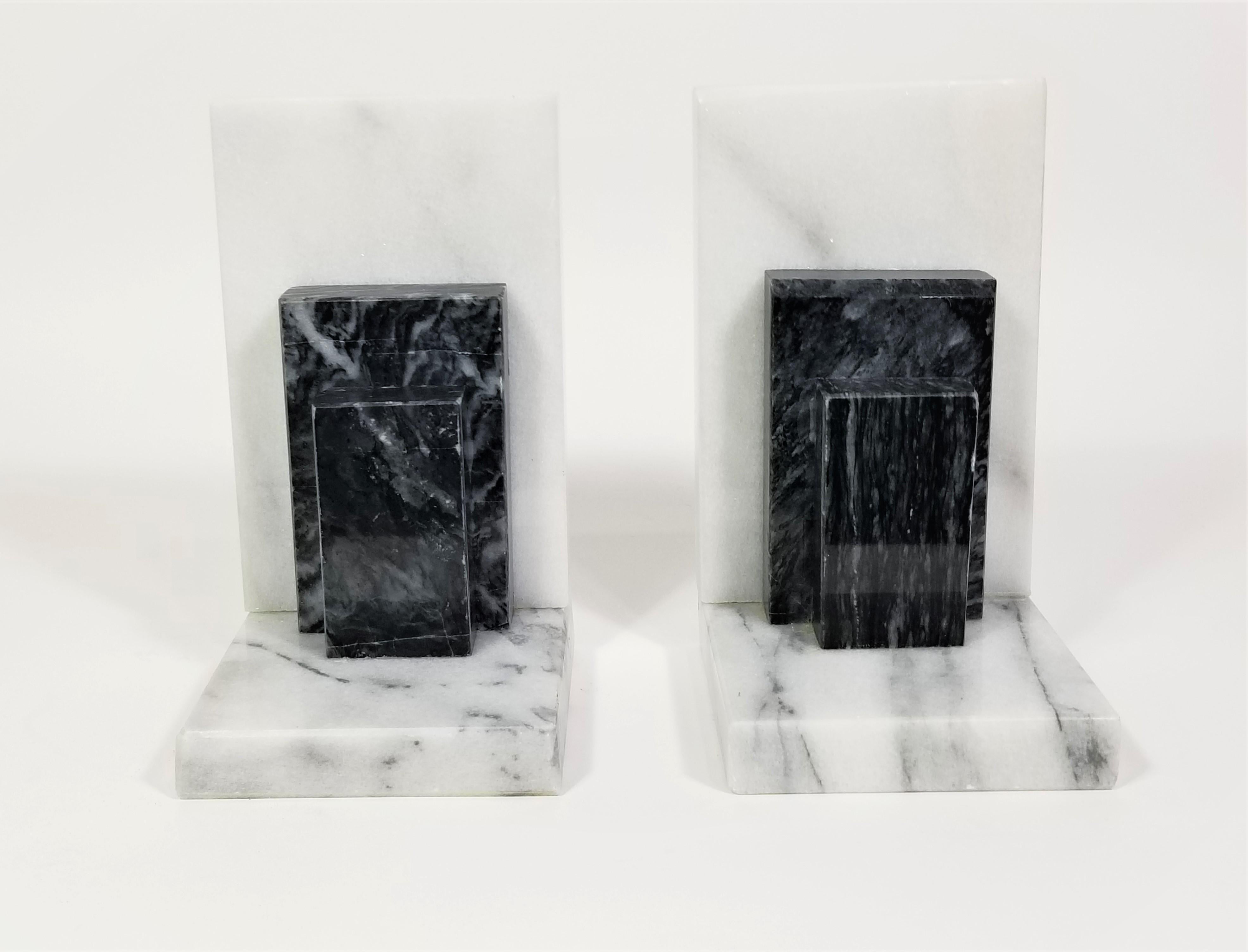 Marble Bookends 1980s 2