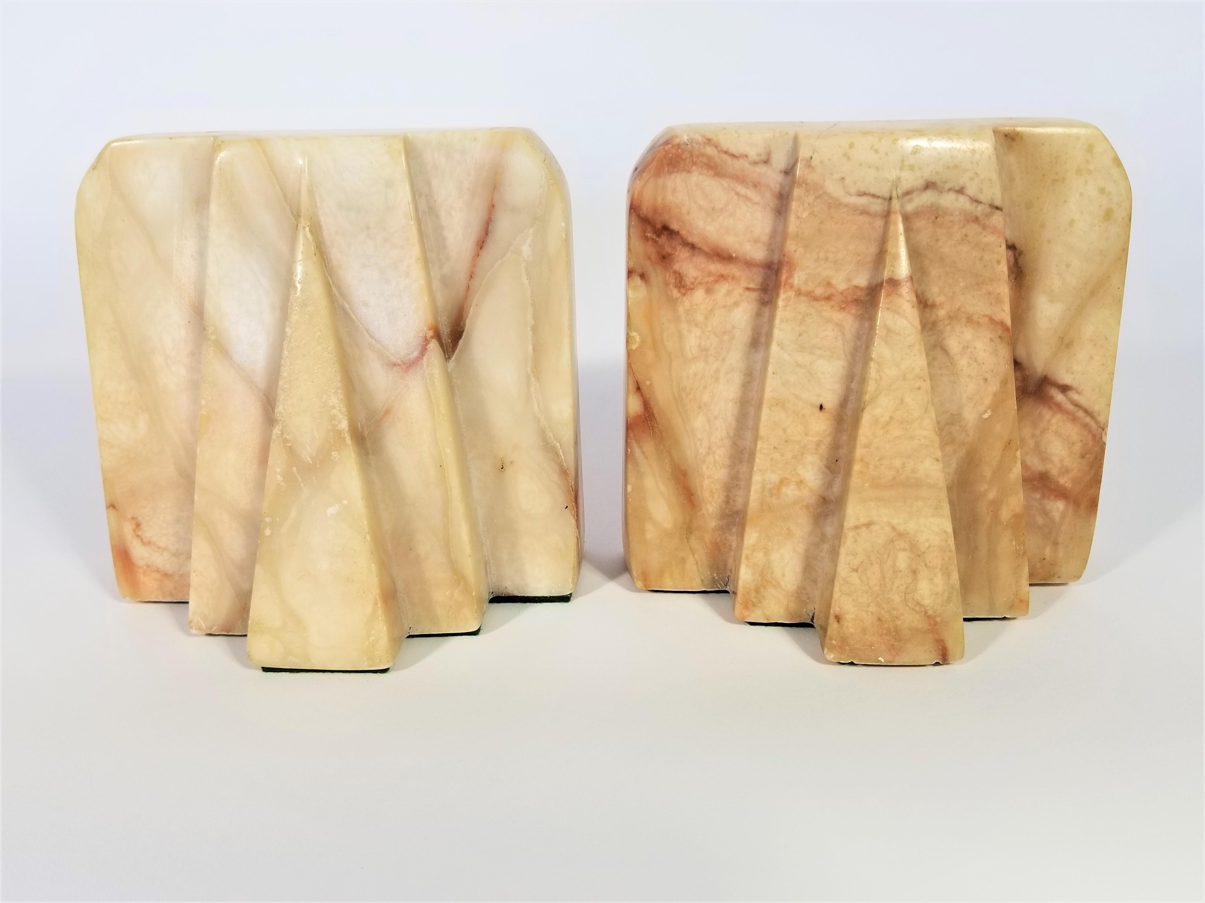 20th Century Marble Bookends Art Deco