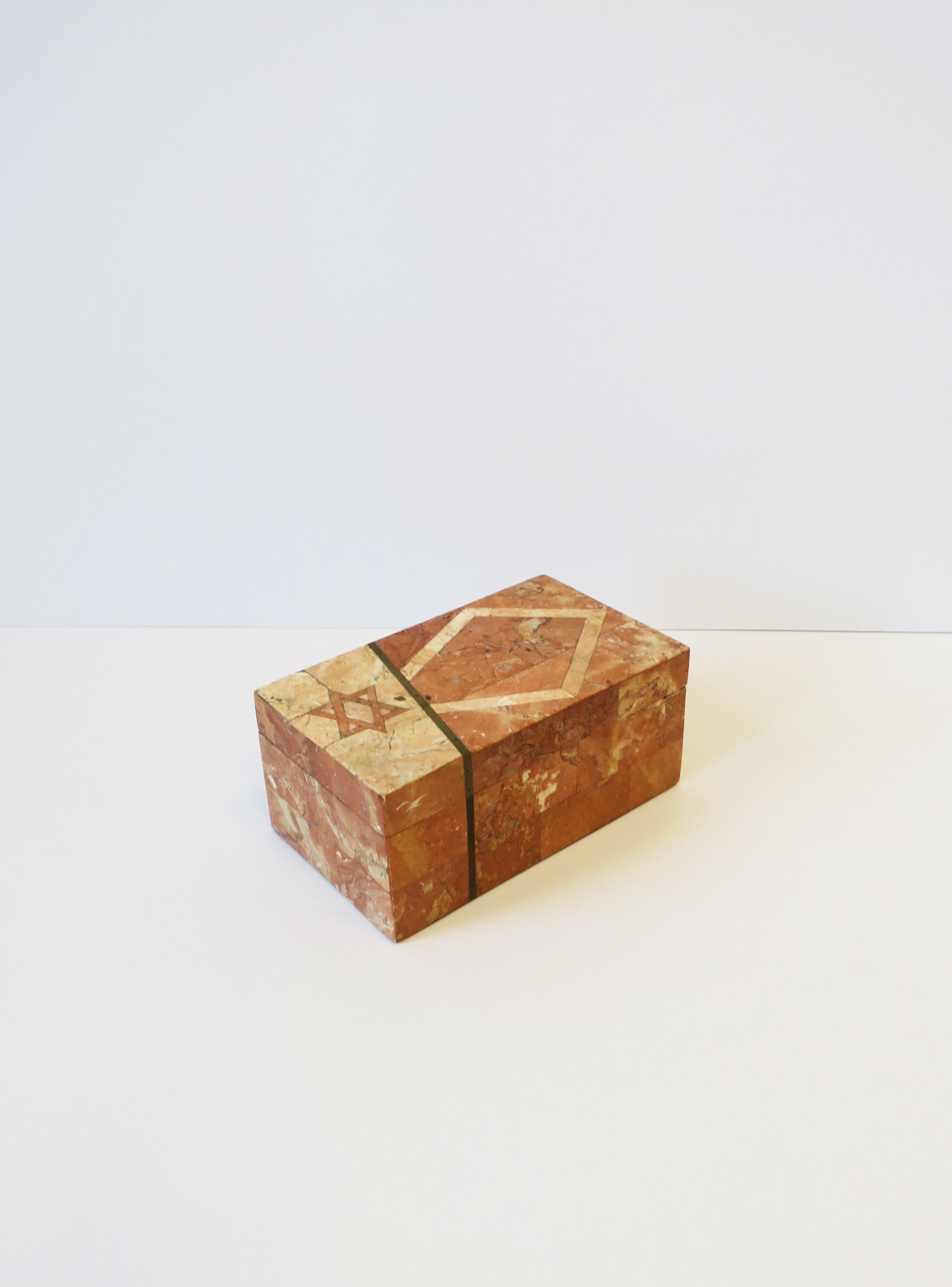 Inlay Marble Box with Jewish Star of David Design For Sale