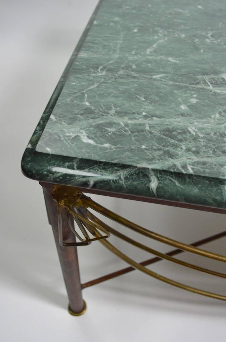 Marble Brass and Steel Coffee Table after Ilana Goor 4