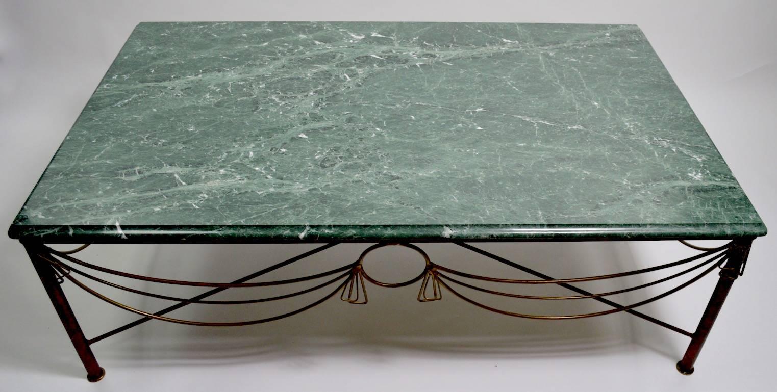 Marble Brass and Steel Coffee Table after Ilana Goor 6