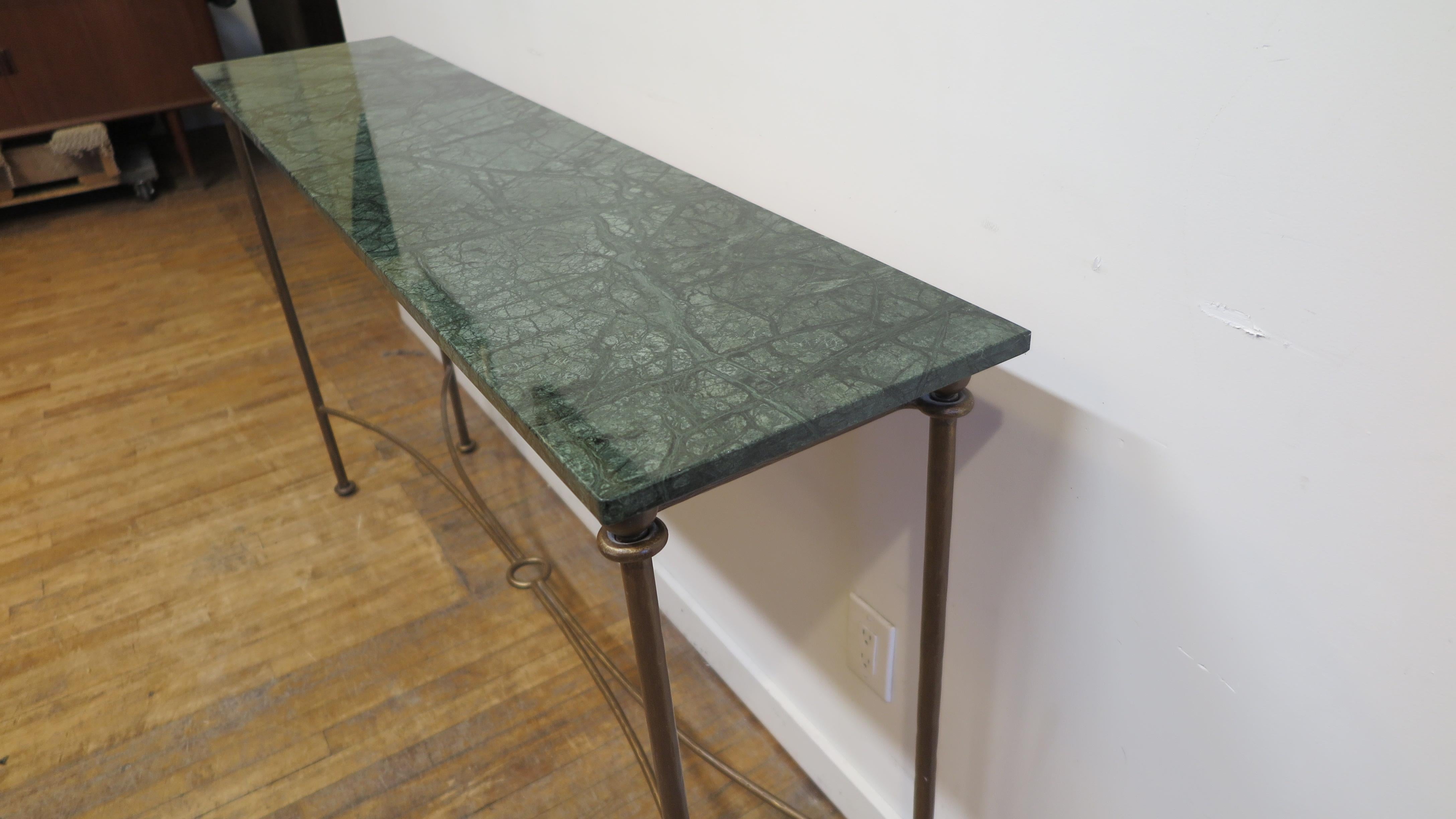 Marble & Bronze Art Deco Style Console Table 4