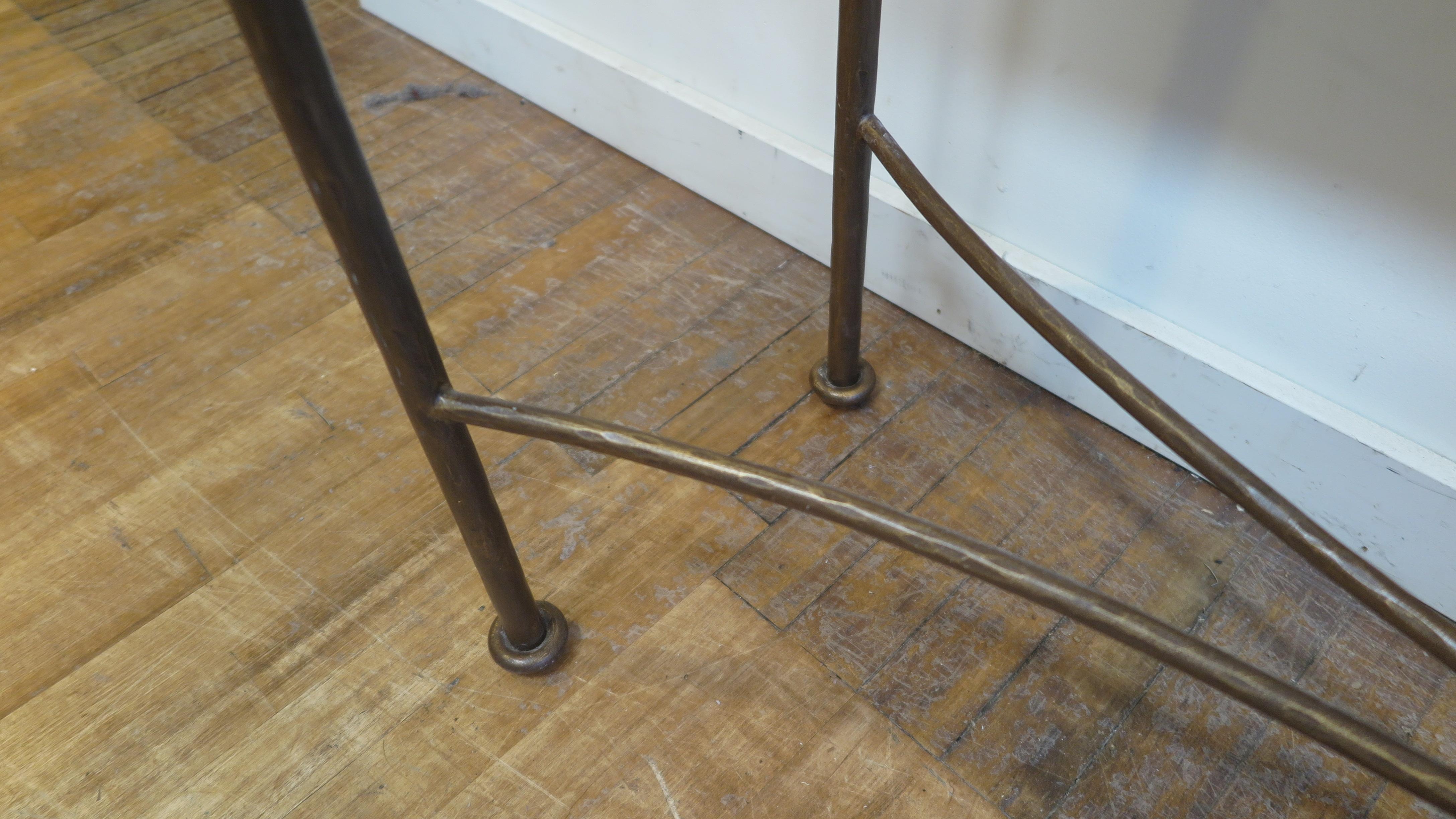 Marble & Bronze Art Deco Style Console Table 6