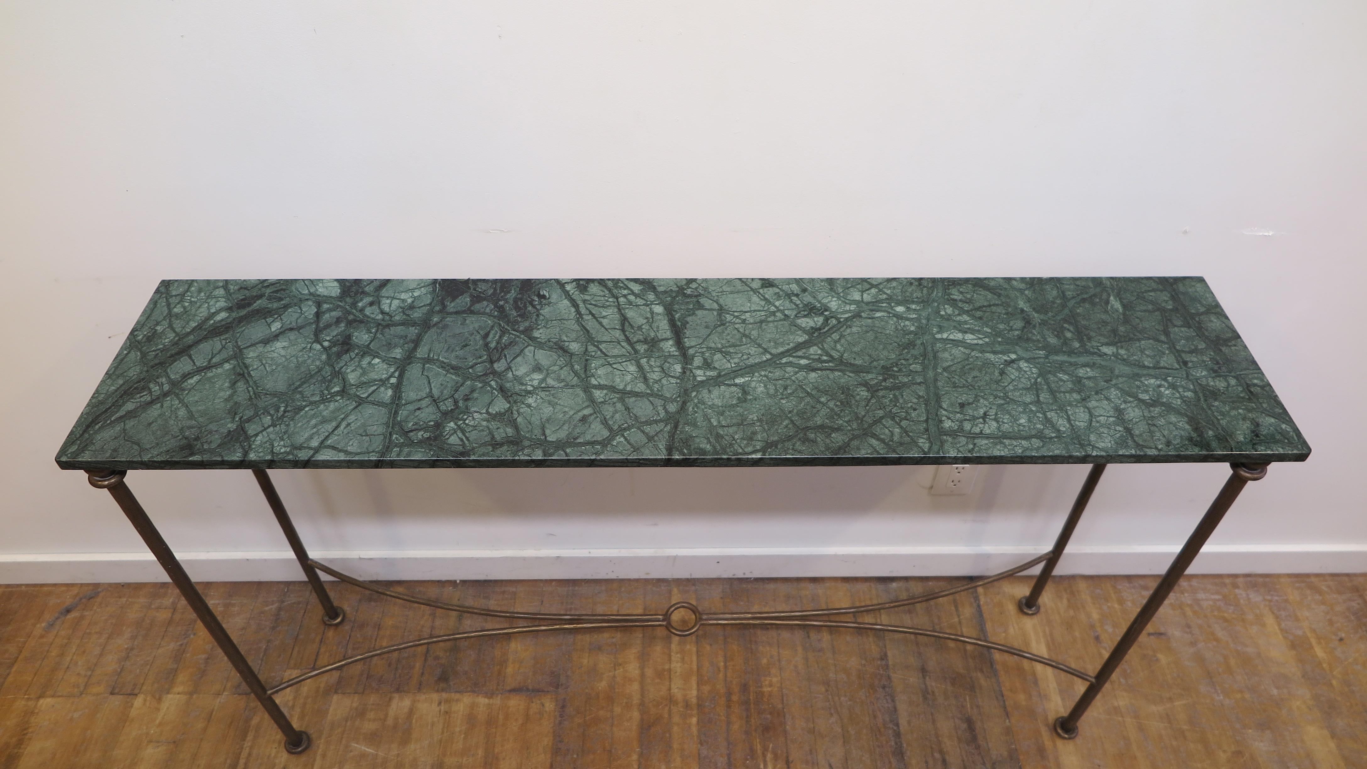 Unknown Marble & Bronze Art Deco Style Console Table