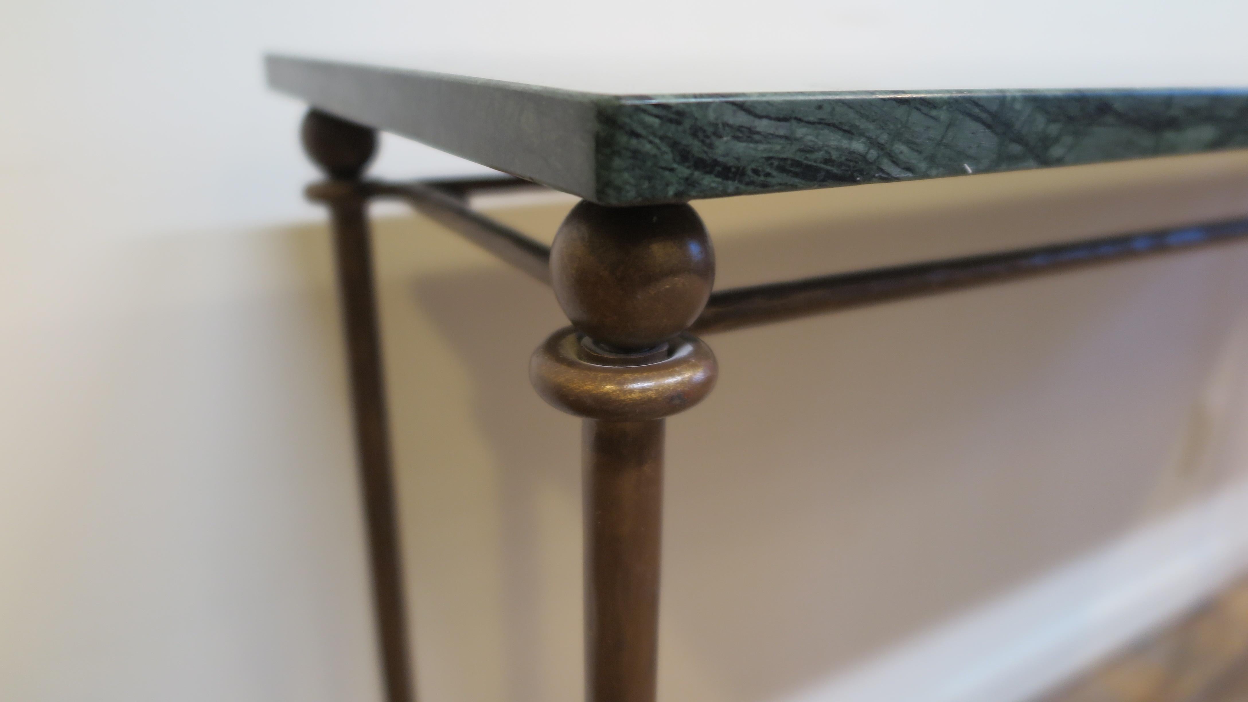 Marble & Bronze Art Deco Style Console Table 2