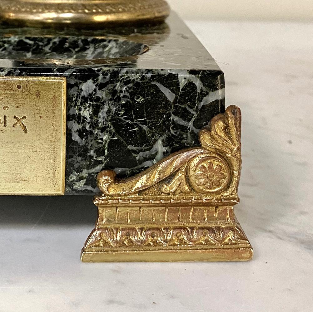 Marble and Bronze Inkwell for Dog Club, Art Deco Period 3