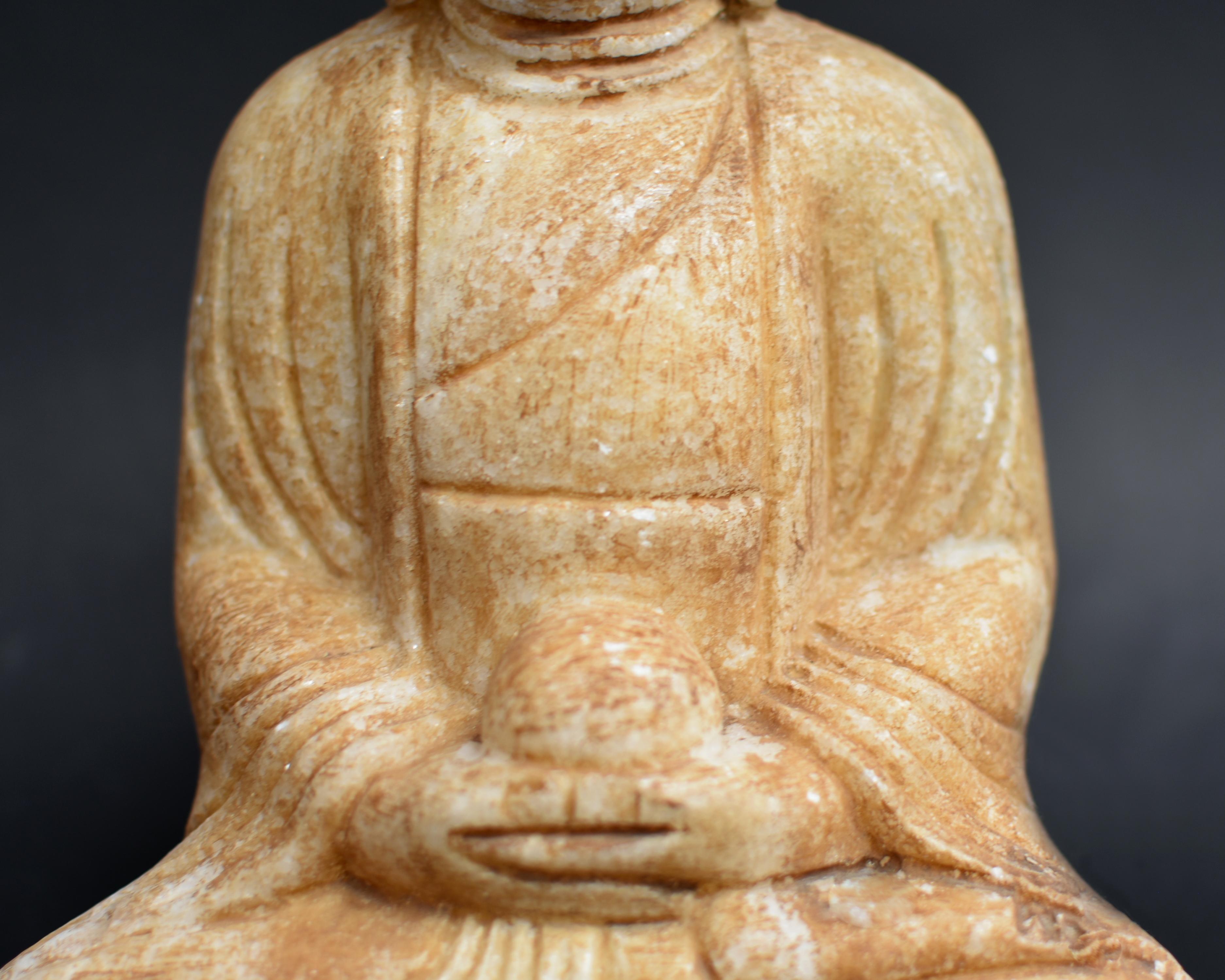 20th Century Marble Buddha Statue 13 lb