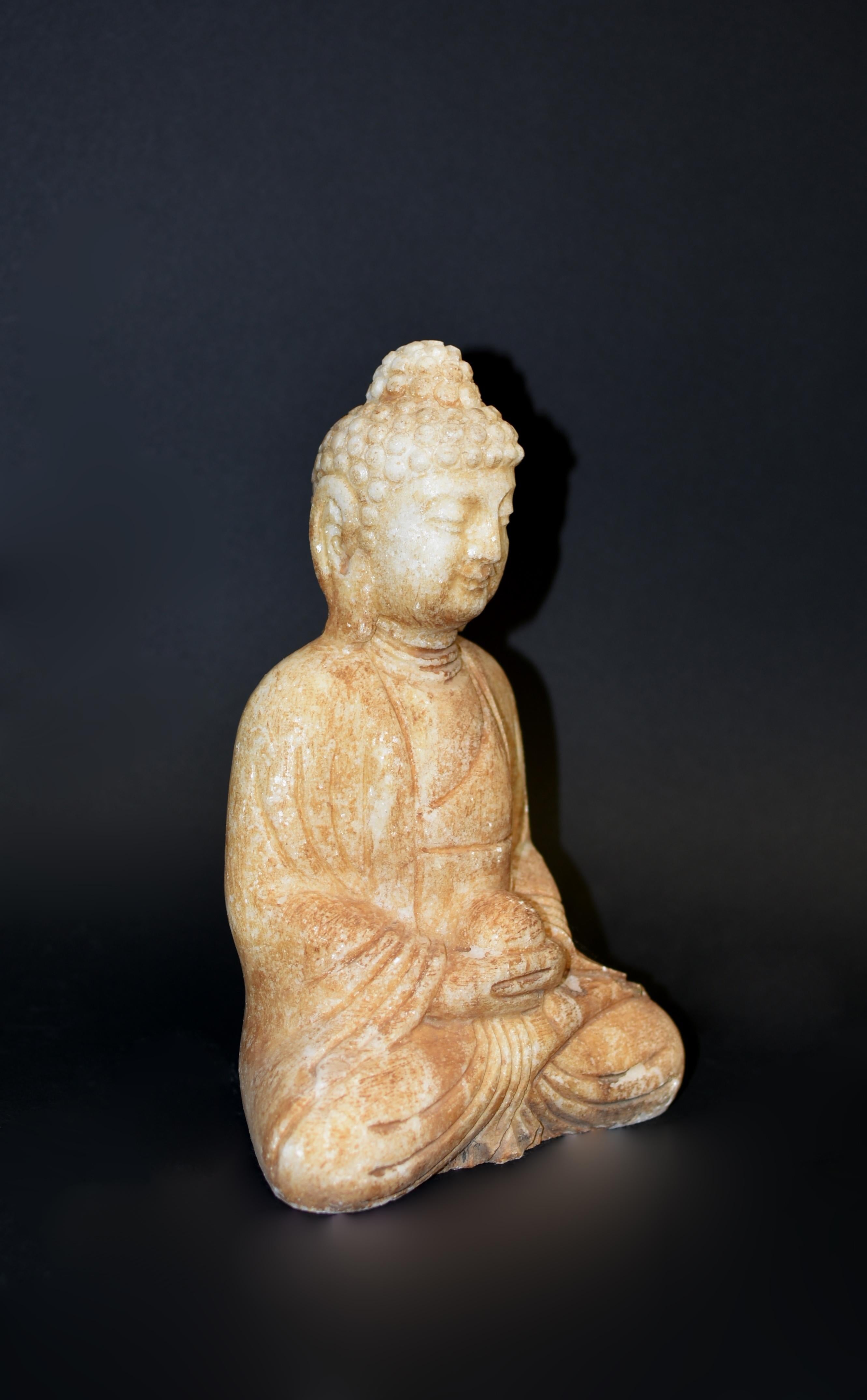 Marble Buddha Statue 13 lb 1