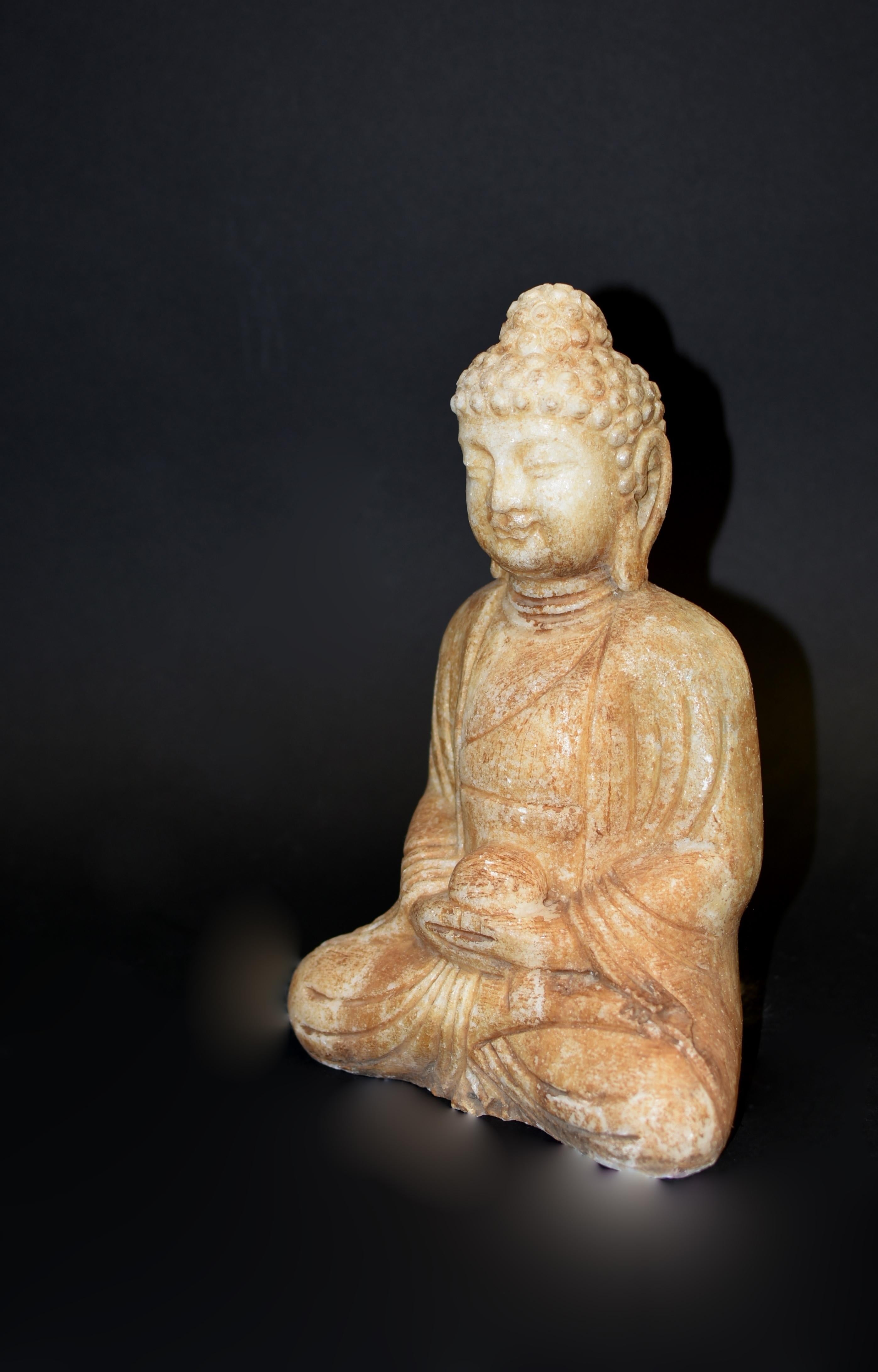 Marble Buddha Statue 13 lb 2
