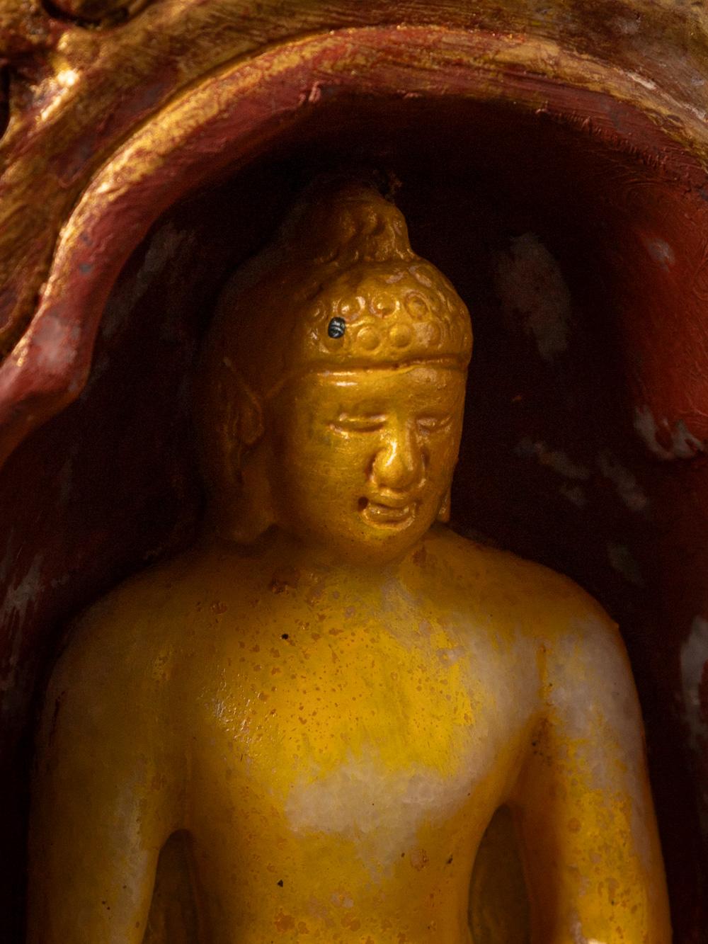 Buddha-Statue aus Marmor aus Thailand im Zustand „Gut“ im Angebot in DEVENTER, NL