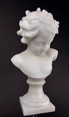 Marble bust by Guglielmo Pugi (1850-1915)