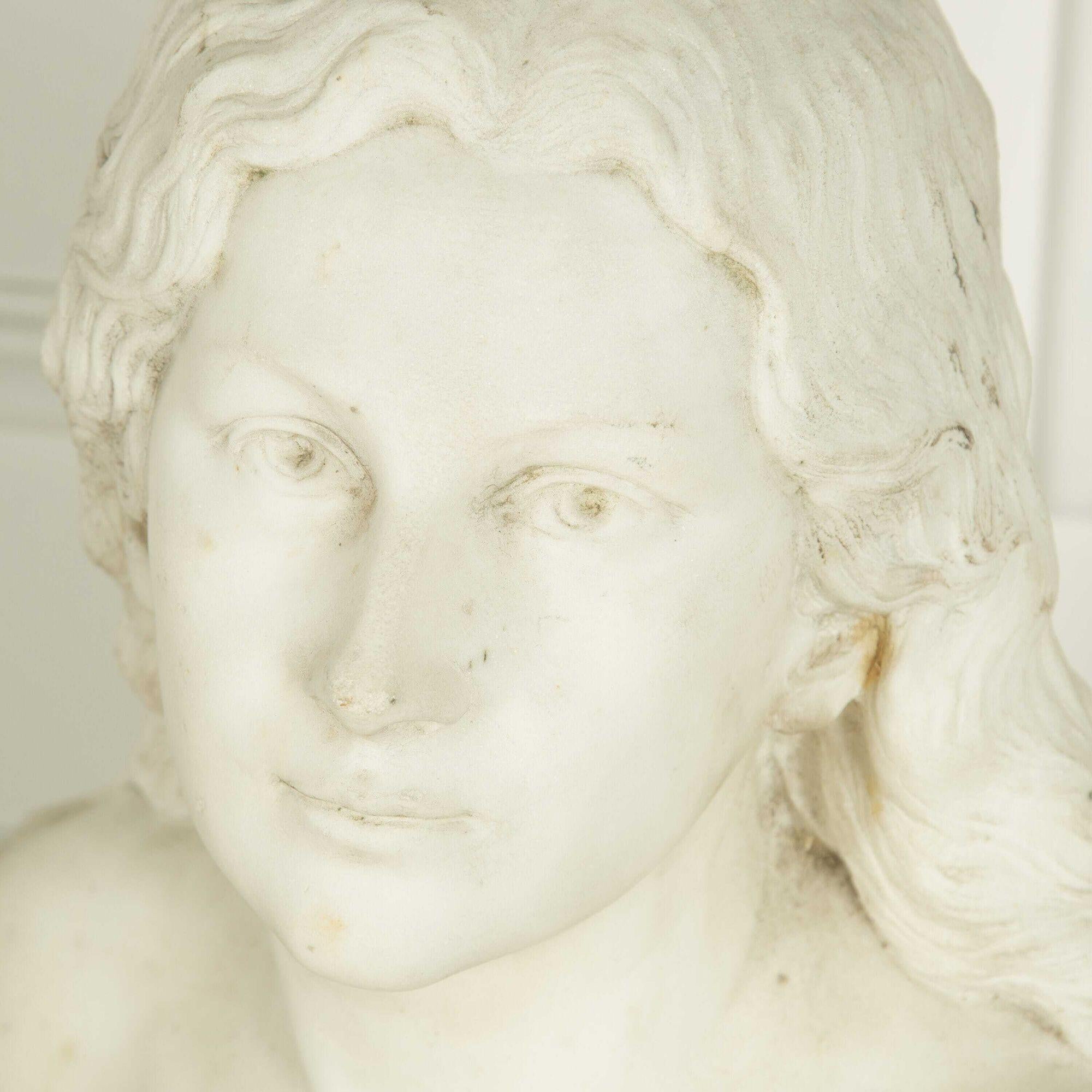 French Marble Bust by Luca Madrassi For Sale