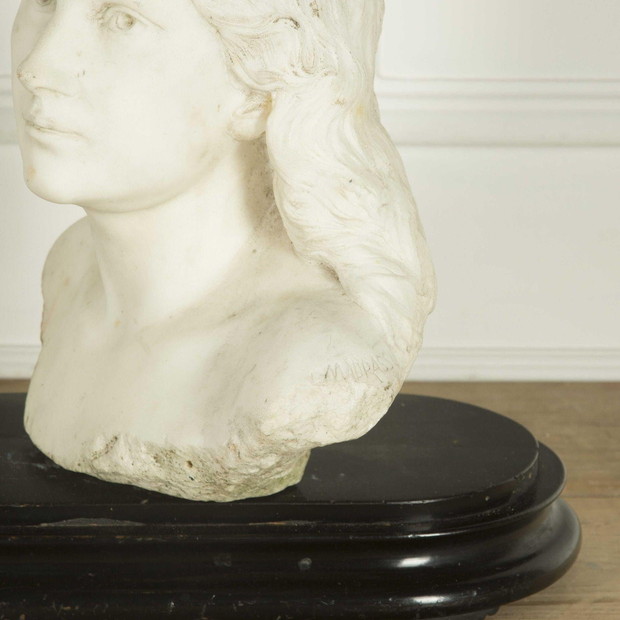 Marble Bust by Luca Madrassi In Good Condition For Sale In Gloucestershire, GB