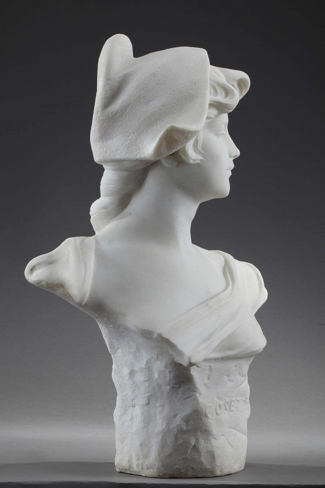 Marble Bust: Cosette With Marianne's Phrygian Cap 4